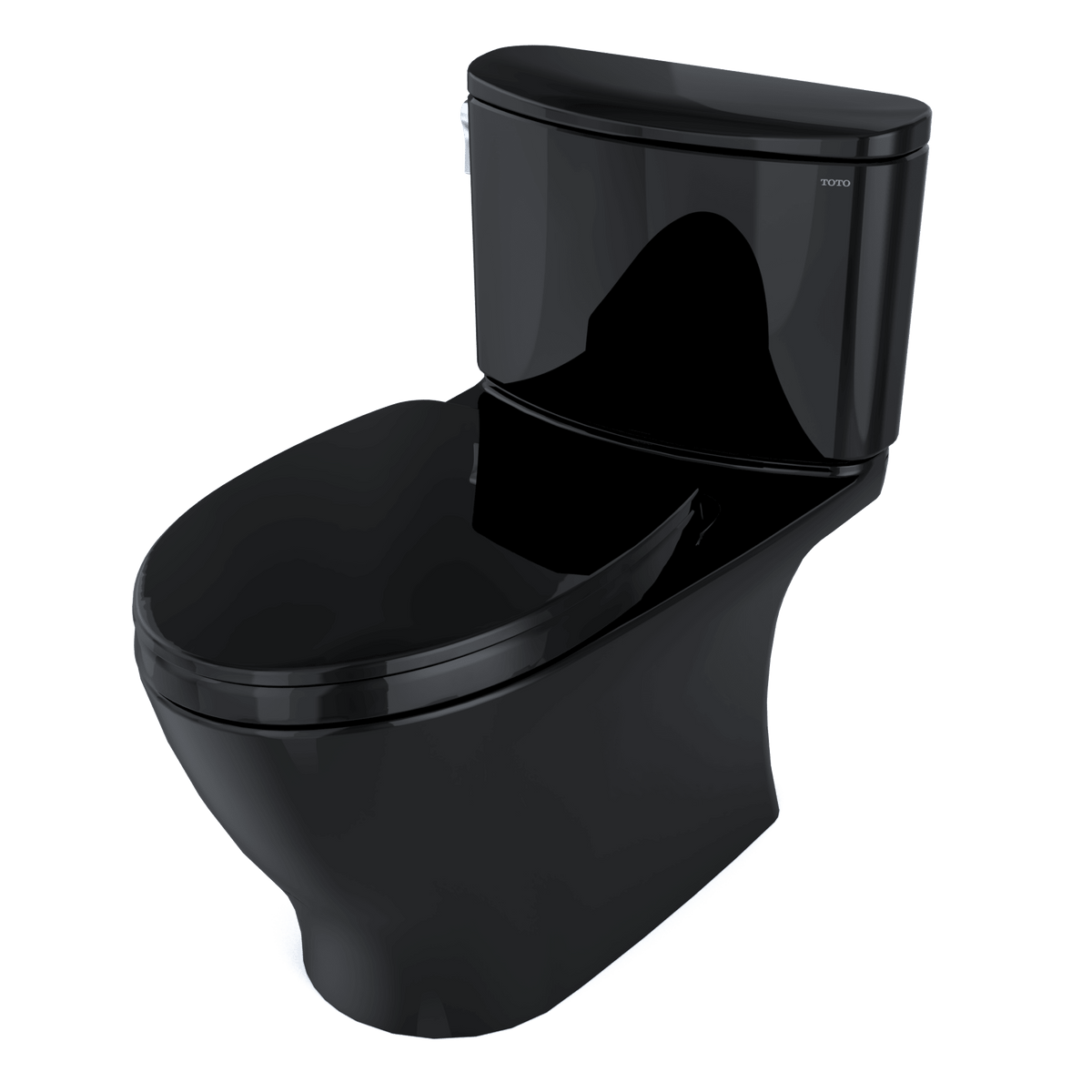 TOTO® Nexus® Two-Piece Elongated 1.28 gpf Universal Height Toilet with Softclose® Seat – Elongated – Ebony –