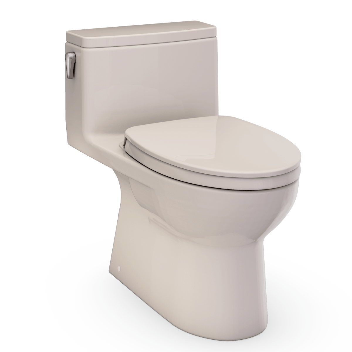 TOTO® Redington™ 1G® One-Piece Elongated 1.0 GPF WASHLET®+ and Auto Flush Ready Universal Height Toilet with CEFIONTECT® and SS124 SoftClose® Seat – Elongated – Bone-