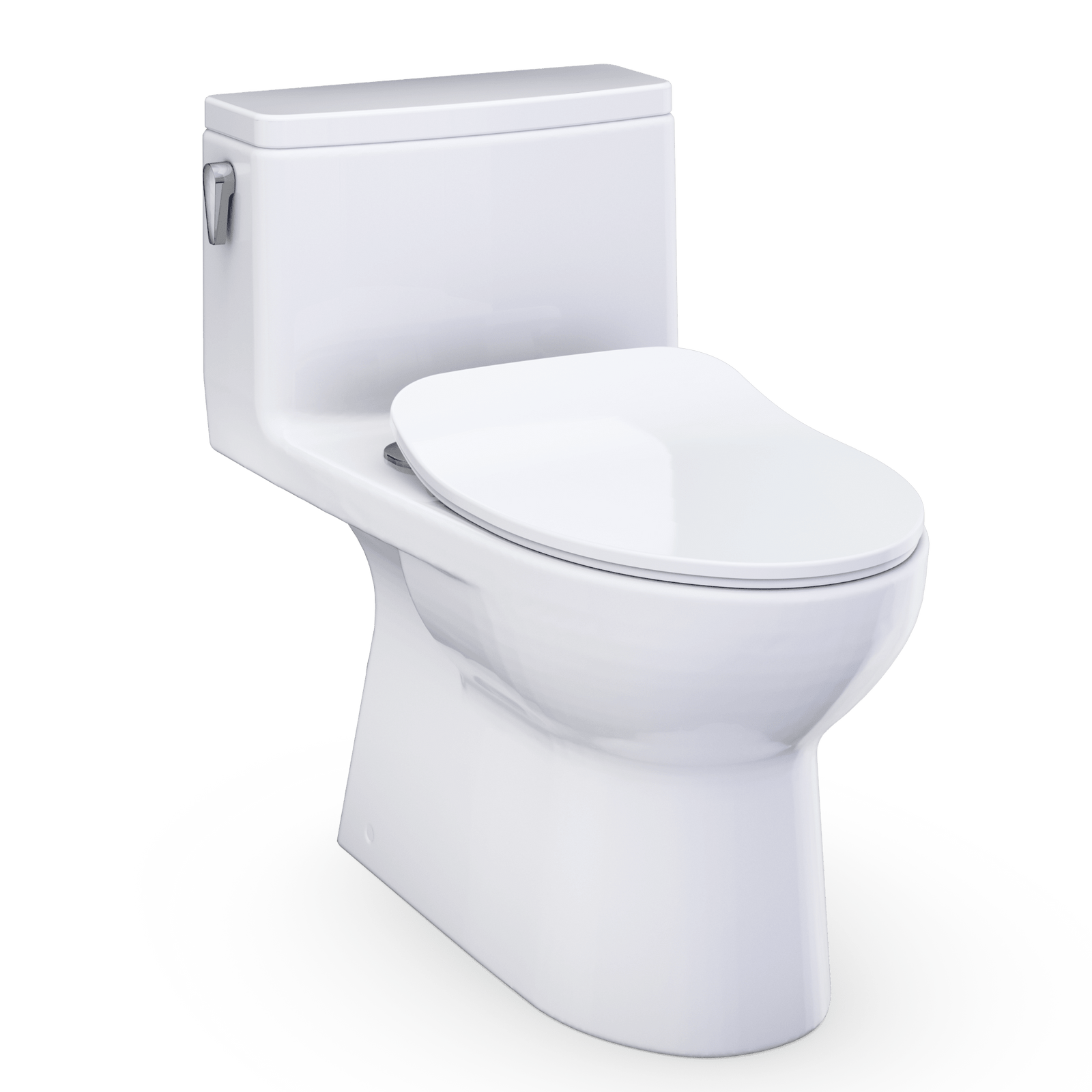 TOTO® Redington™ 1G® One-Piece Elongated 1.0 GPF WASHLET®+ and Auto Flush Ready Universal Height Toilet with CEFIONTECT® and SS234 SoftClose® Seat – Elongated – Cotton White –