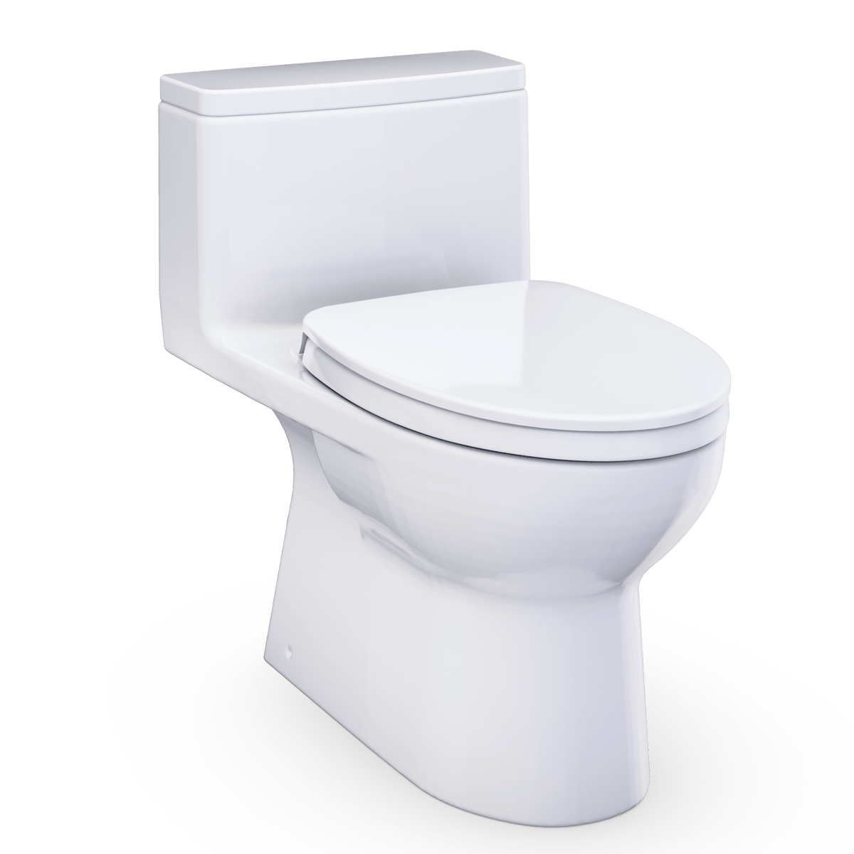 TOTO® Redington™ 1G® One-Piece Elongated 1.0 GPF WASHLET®+ and Auto Flush Ready Universal Height Toilet with Right-Hand Trip Lever – Elongated – Cotton White –