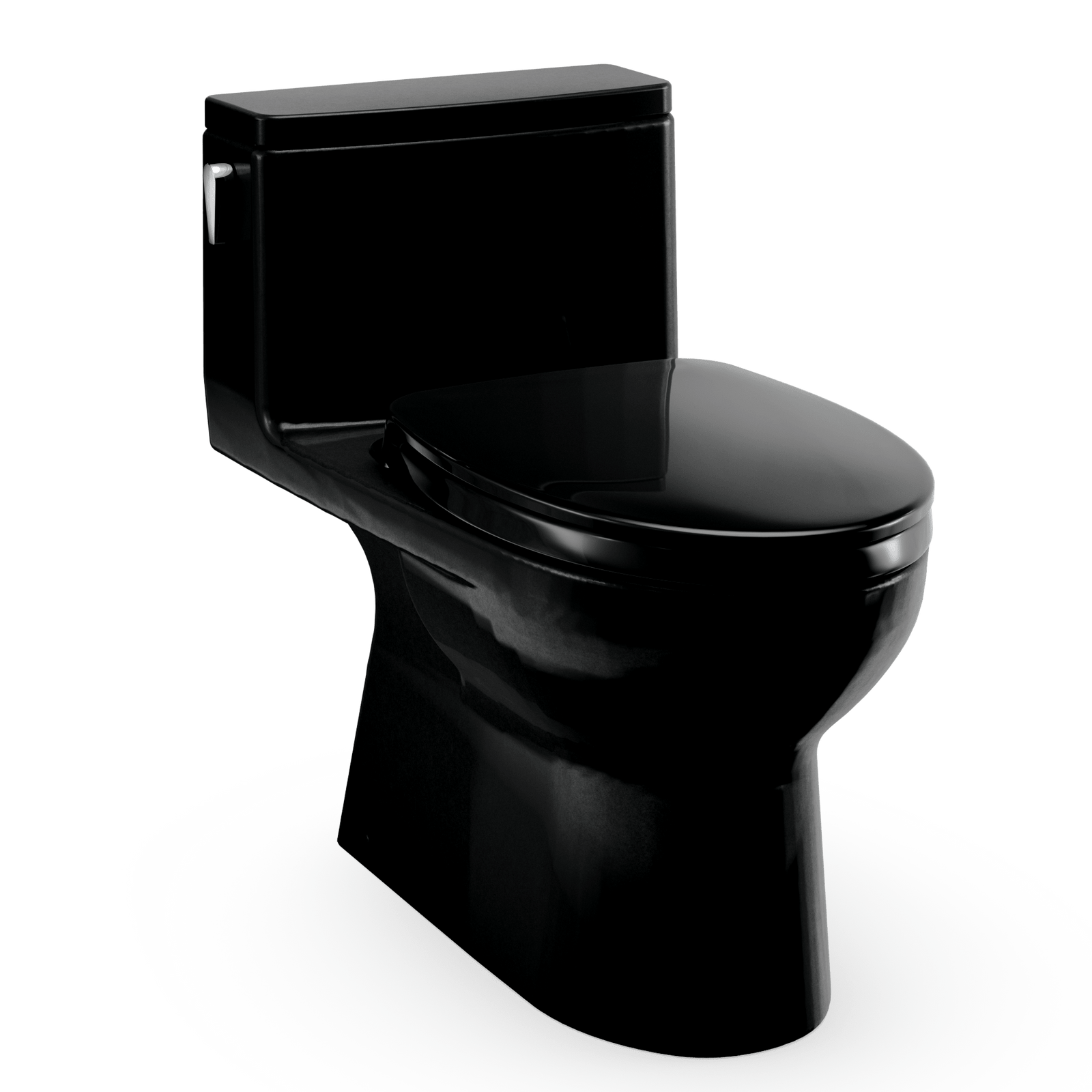 TOTO® Redington™ 1G® One-Piece Elongated 1.0 GPF WASHLET®+ and Auto Flush Ready Universal Height Toilet with SS124 SoftClose® Seat – Elongated – Ebony –