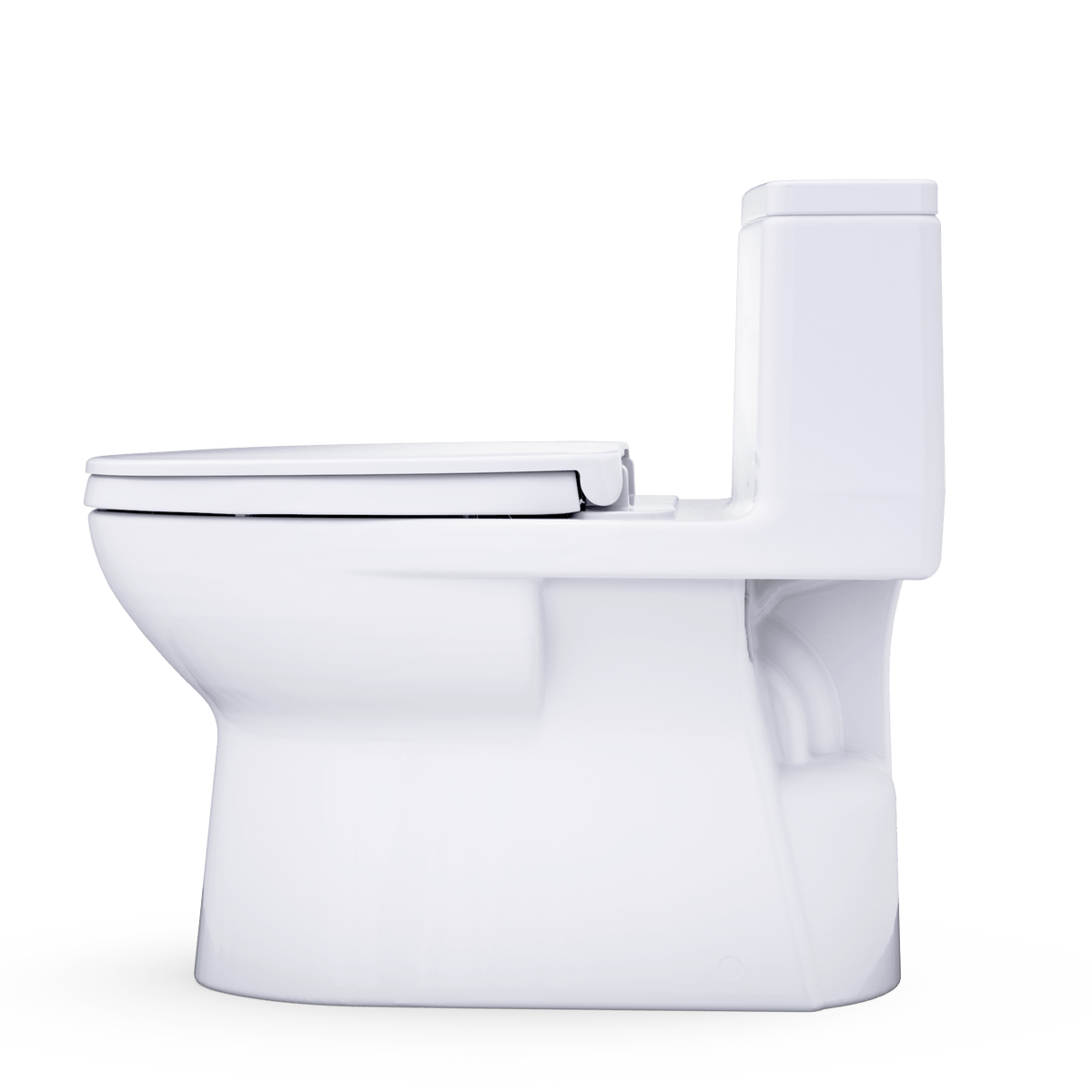 TOTO® Redington™ One-Piece Elongated 1.28 GPF WASHLET®+ and Auto Flush Ready Universal Height Toilet with CEFIONTECT® and SS124 SoftClose® Seat – Elongated – Cotton White –