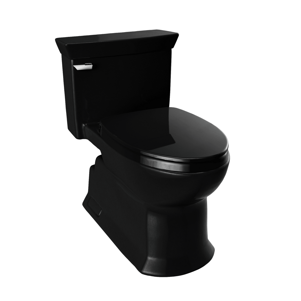 TOTO® Soirée® One Piece Elongated 1.28 gpf Universal Height Skirted Toilet – Elongated – Ebony –