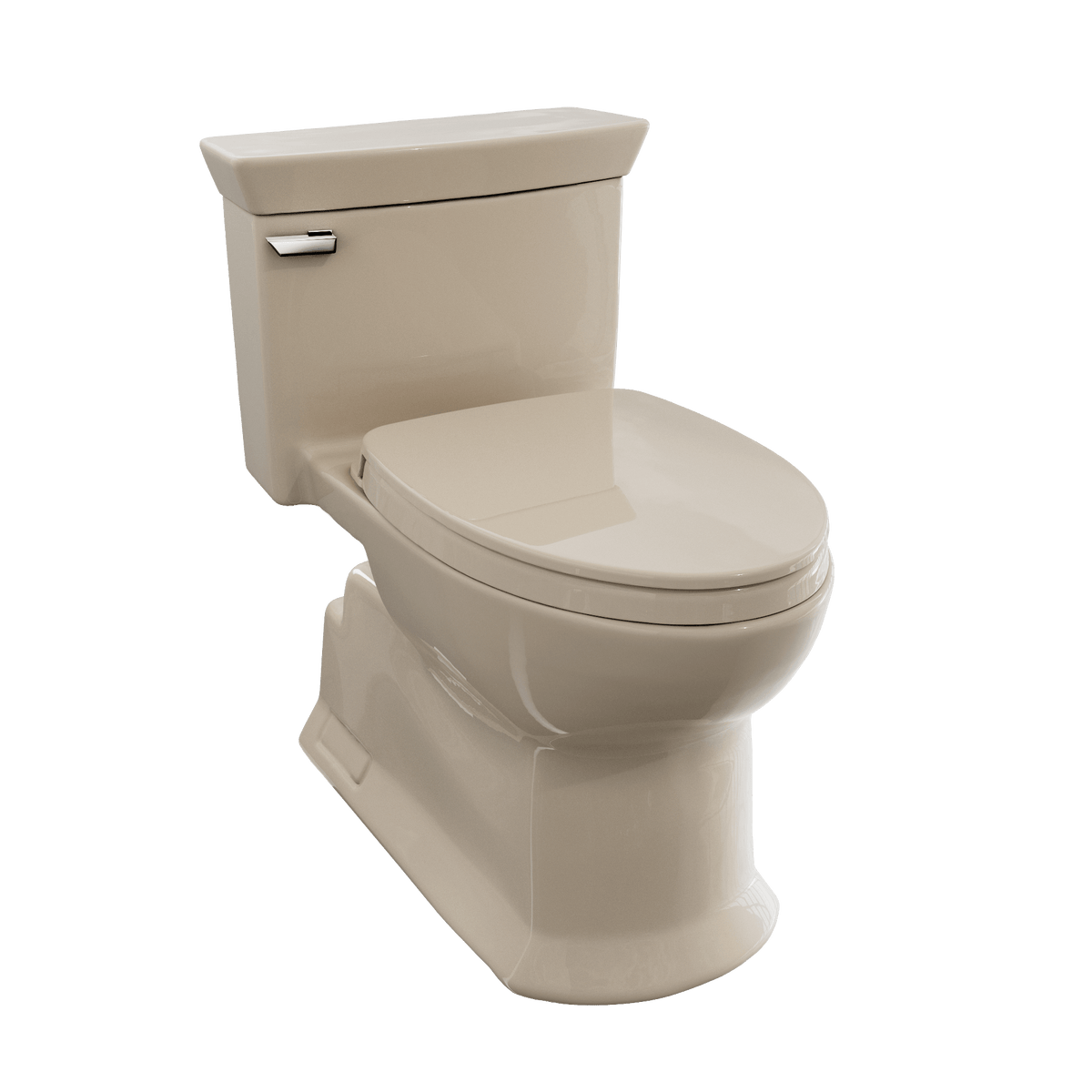 TOTO® Soirée® One Piece Elongated 1.28 gpf Universal Height Skirted Toilet with CeFiONtect® and SoftClose® Seat – Elongated – Bone –