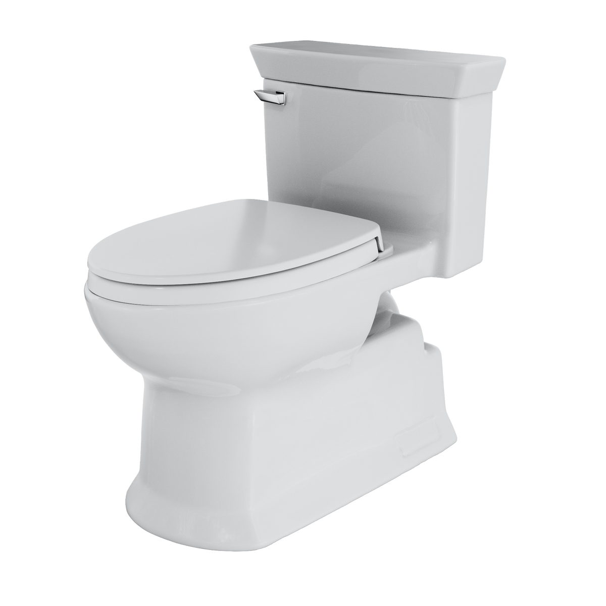 TOTO® Soirée® One Piece Elongated 1.28 gpf Universal Height Skirted Toilet with CeFiONtect® and SoftClose® Seat – Elongated – Cotton White –