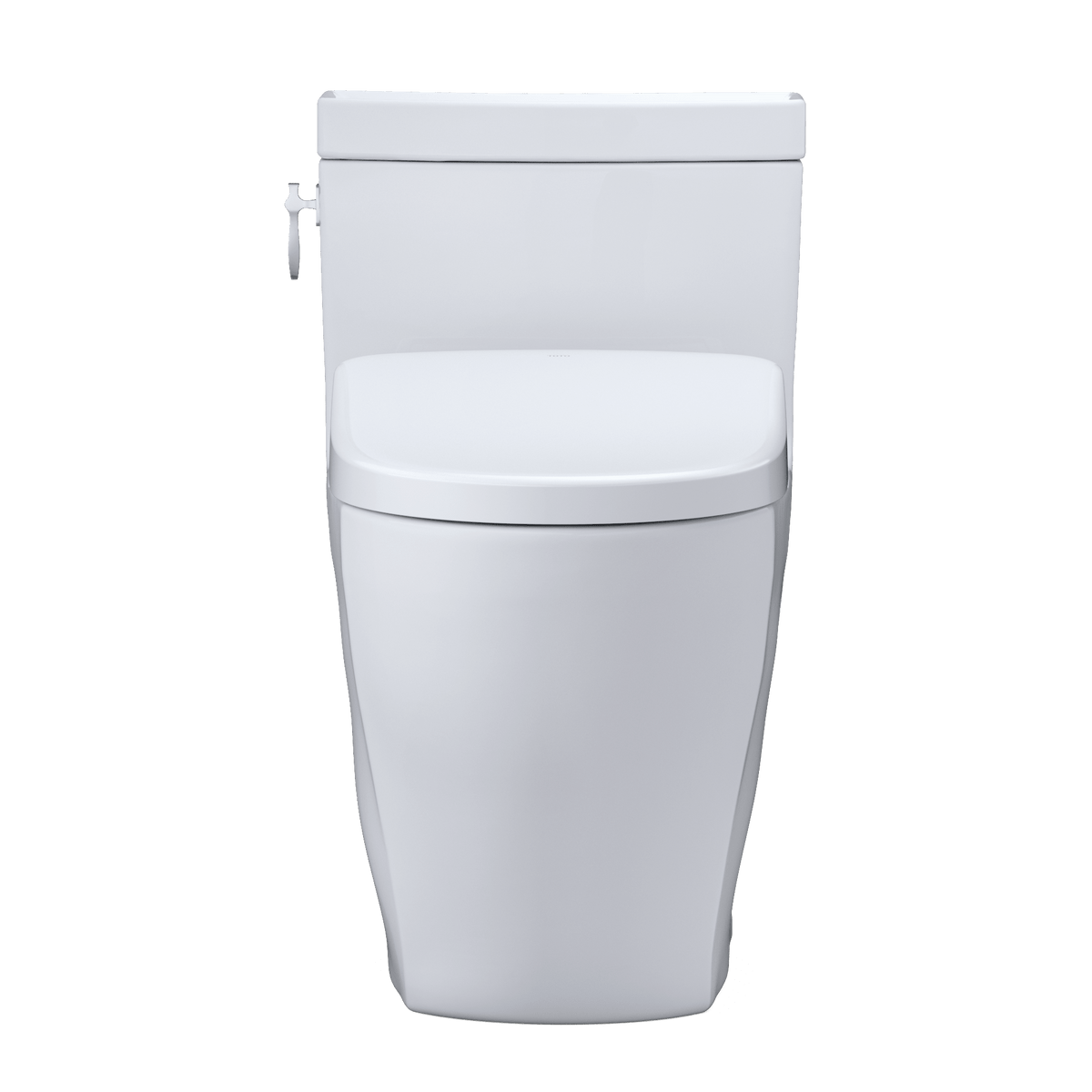 TOTO® Washlet®+ Aimes One-Piece Elongated 1.28 gpf Toilet and Contemporary Washlet S7A Contemporary Bidet Seat – Elongated – Cotton White –