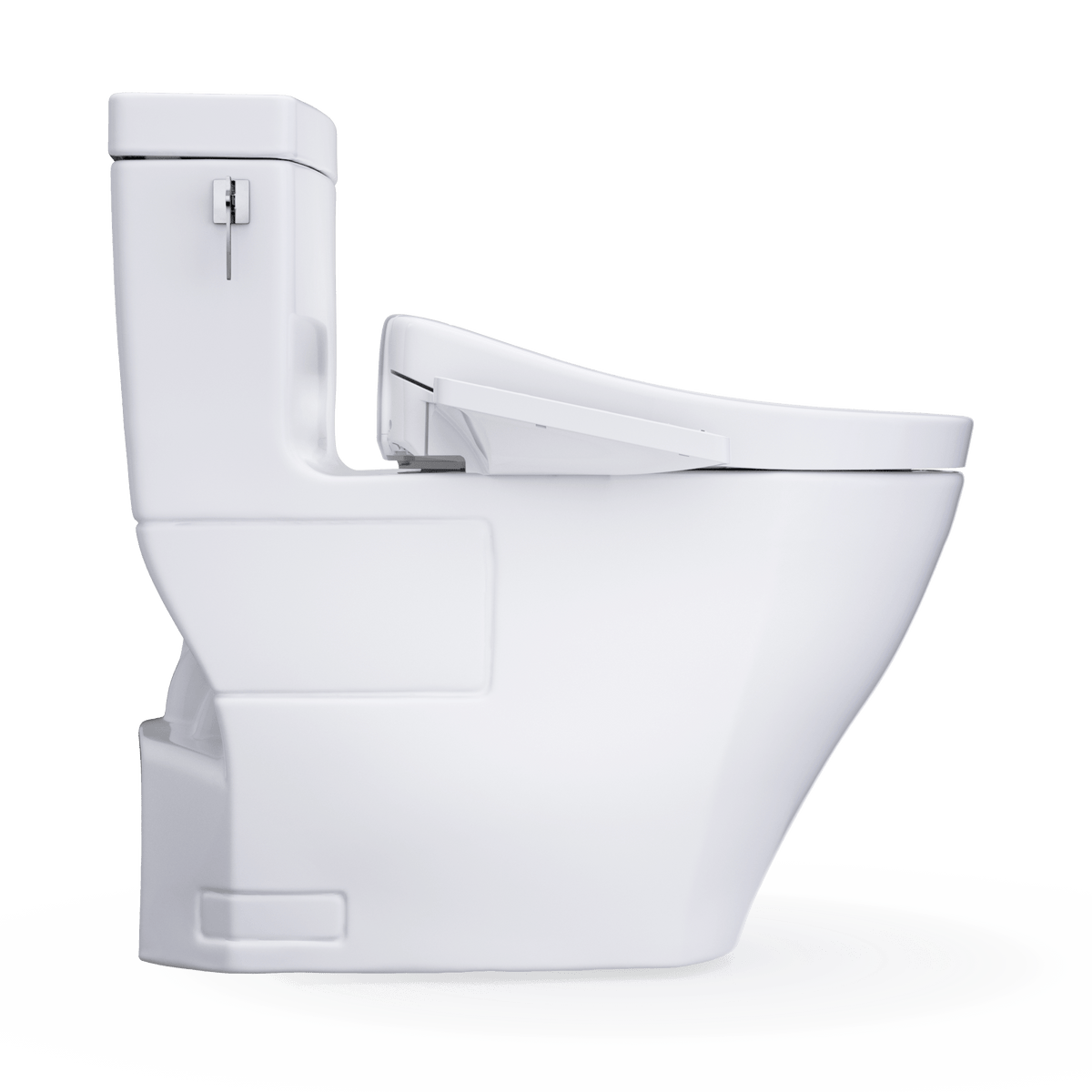 TOTO® Washlet+® Aimes One-Piece Elongated 1.28 gpf Toilet and Washlet S2 Bidet Seat – Elongated – Cotton White –