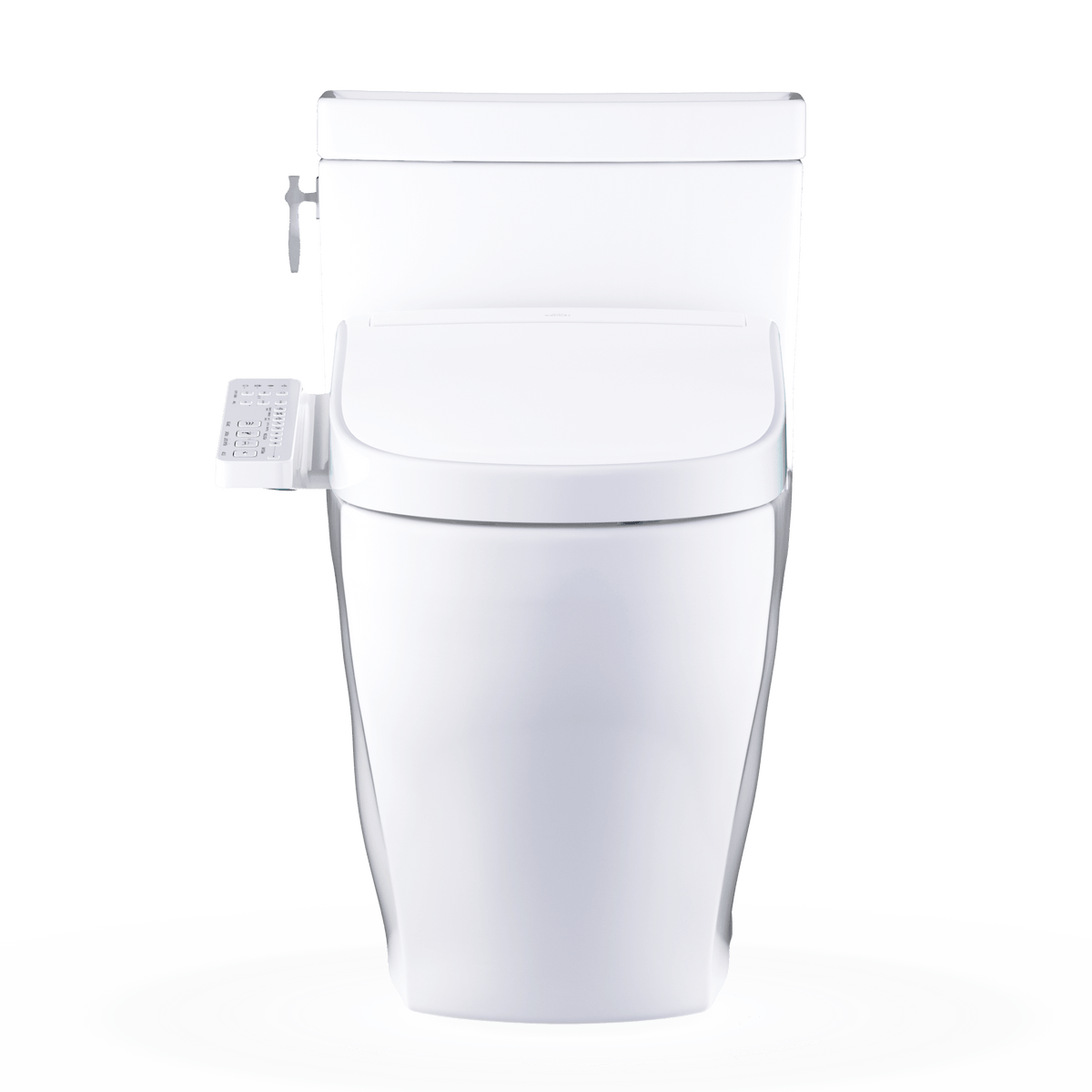 TOTO® Washlet+® Aimes One-Piece Elongated 1.28 gpf Toilet and Washlet S2 Bidet Seat – Elongated – Cotton White –