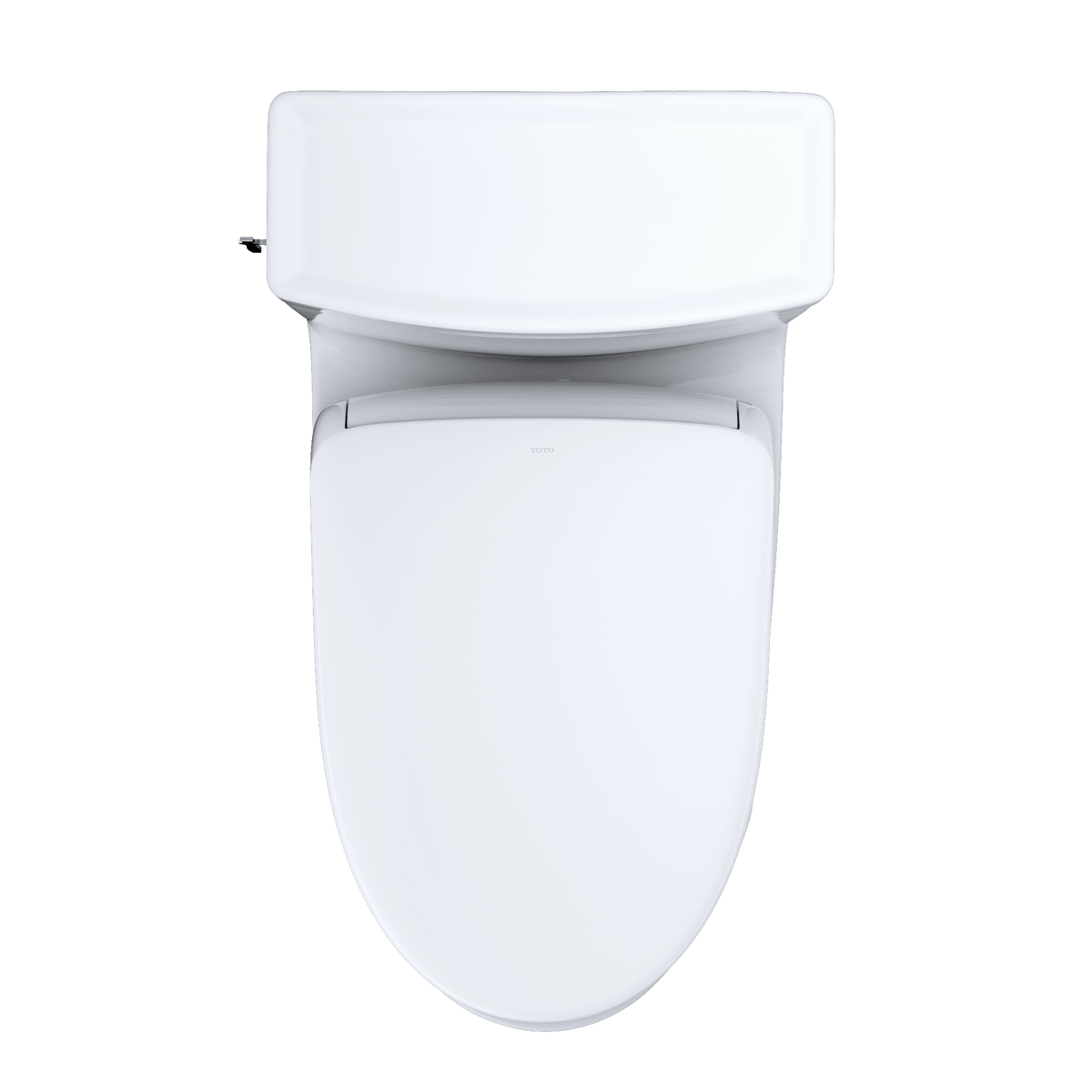 TOTO® Washlet®+ Aimes® One-Piece Elongated 1.28 gpf Toilet with Auto Flush S7 Contemporary Bidet Seat – Elongated – Cotton White –