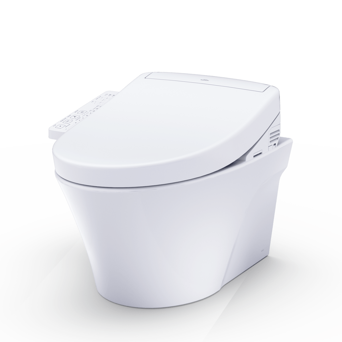 TOTO® Washlet®+ AP Wall-Hung Elongated Toilet and Washlet S2 and Duofit® In-Wall 0.9 and 1.28 gpf Dual-Flush Tank System – Elongated – Matte Silver –