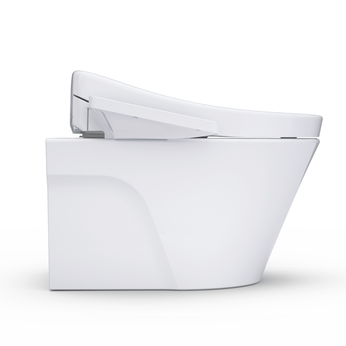 TOTO® Washlet®+ AP Wall-Hung Elongated Toilet and Washlet S2 and Duofit® In-Wall 0.9 and 1.28 gpf Dual-Flush Tank System – Elongated – Matte Silver –