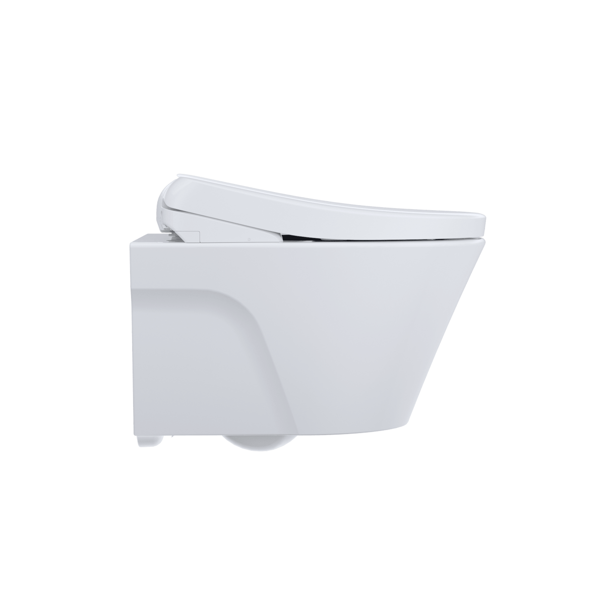 TOTO® Washlet®+ AP Wall-Hung Elongated Toilet with S7 Contemporary Bidet Seat and Duofit® In-Wall 0.9 and 1.28 gpf Dual-Flush Tank System – Elongated – Matte Silver –
