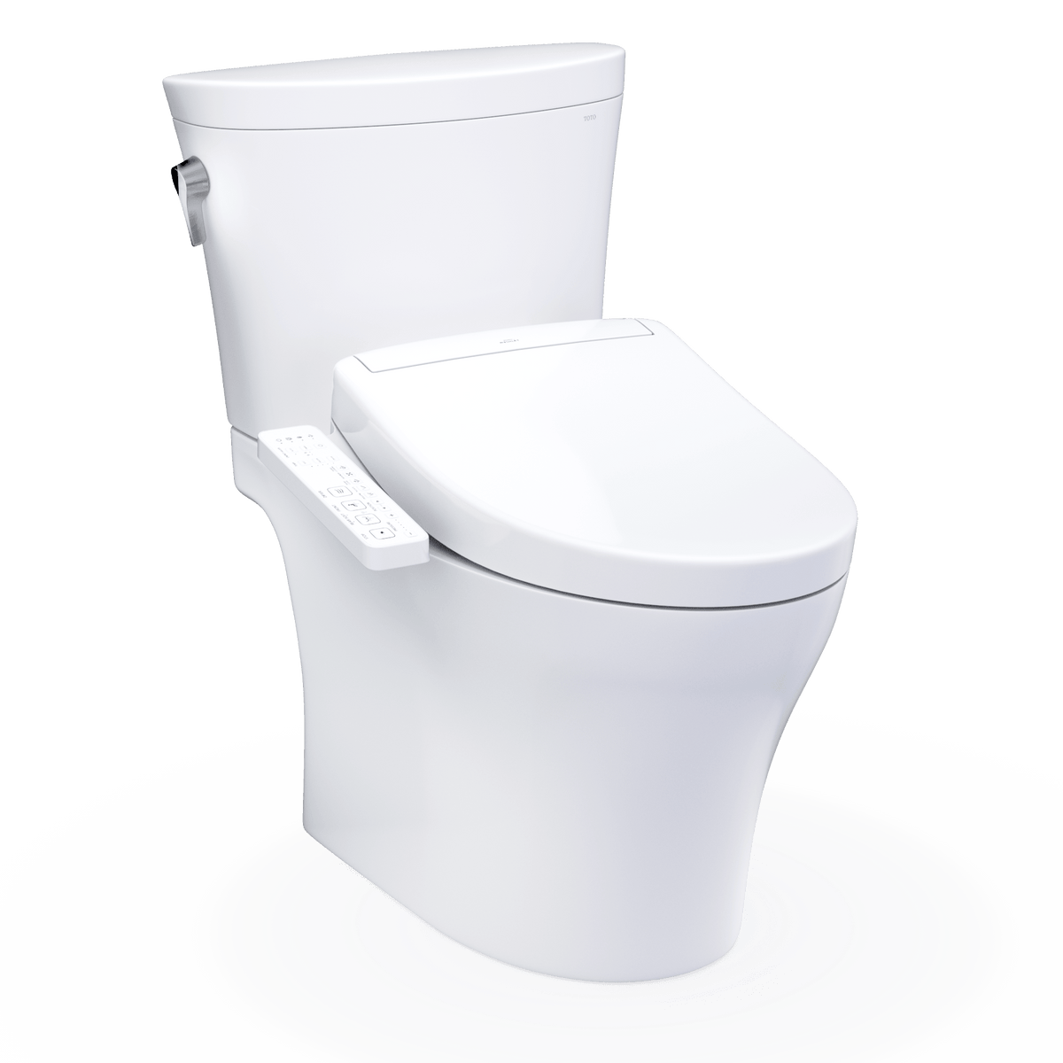 TOTO® Washlet®+ Aquia IV® Arc Two-Piece Elongated Dual Flush 1.28 and 0.9 gpf Toilet with S2 Bidet Seat – Elongated – Cotton White –