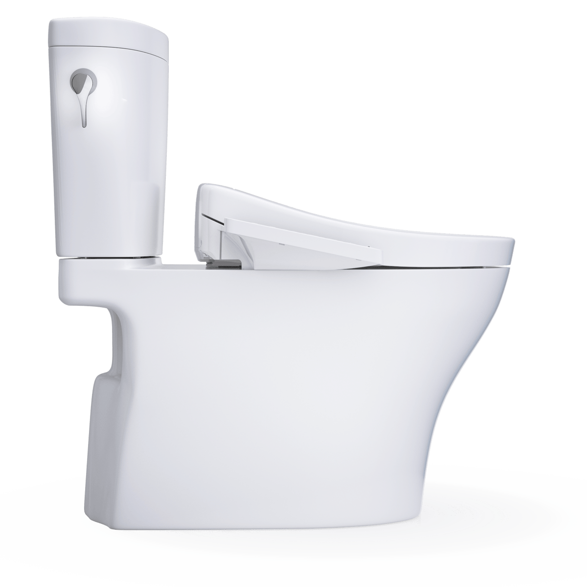 TOTO® Washlet®+ Aquia IV® Arc Two-Piece Elongated Dual Flush 1.28 and 0.9 gpf Toilet with S2 Bidet Seat – Elongated – Cotton White –