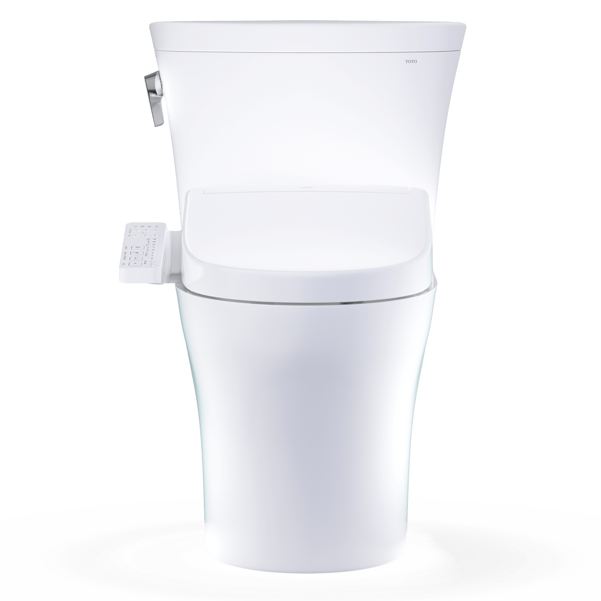 TOTO® Washlet®+ Aquia IV® Arc Two-Piece Elongated Dual Flush 1.28 and 0.9 gpf Toilet with S2 Bidet Seat – Elongated – Cotton White –