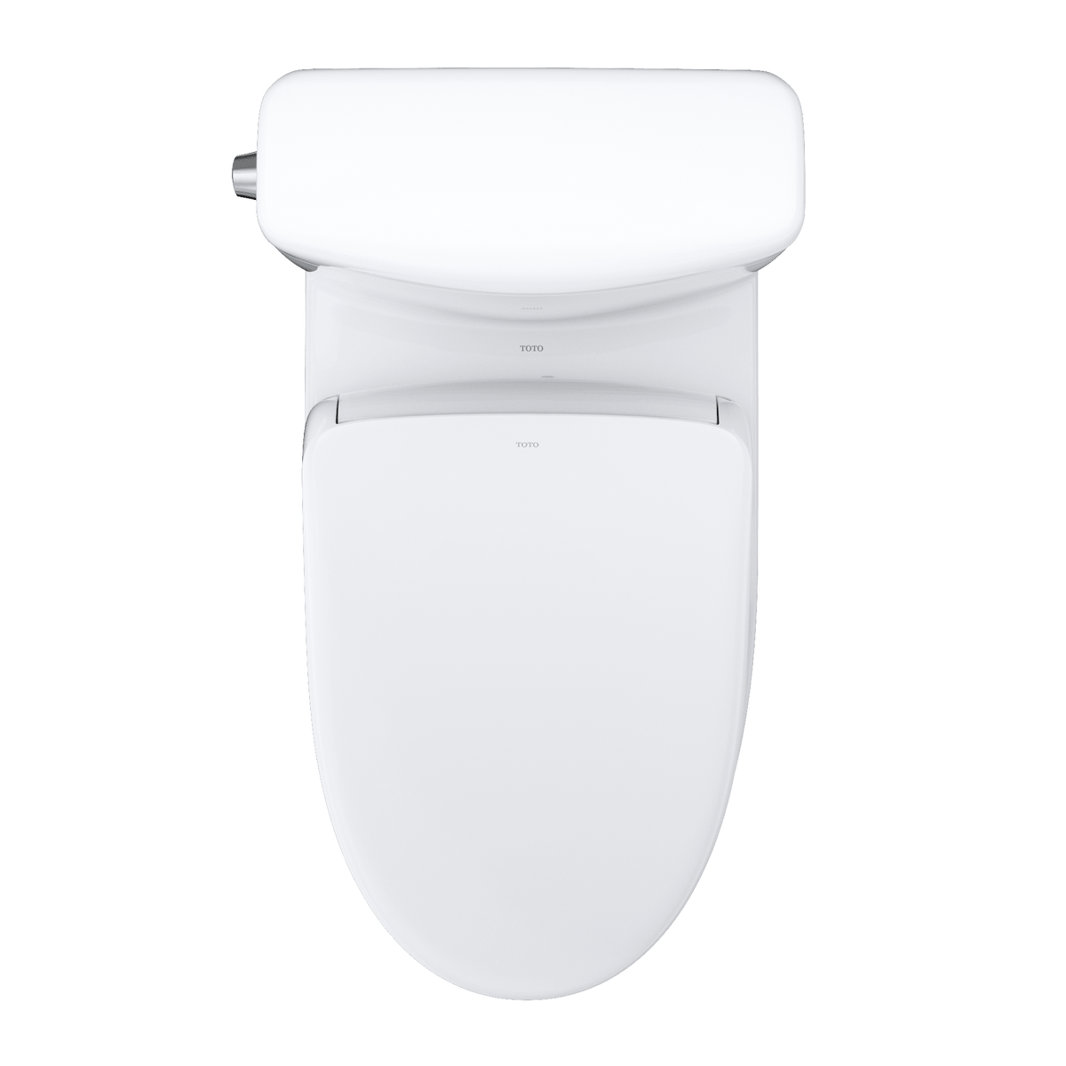 TOTO® Washlet®+ Aquia IV® Cube Two-Piece Elongated Dual Flush 1.28 and 0.9 gpf Toilet with Auto Flush S7A Contemporary Bidet Seat – Elongated – Cotton White –