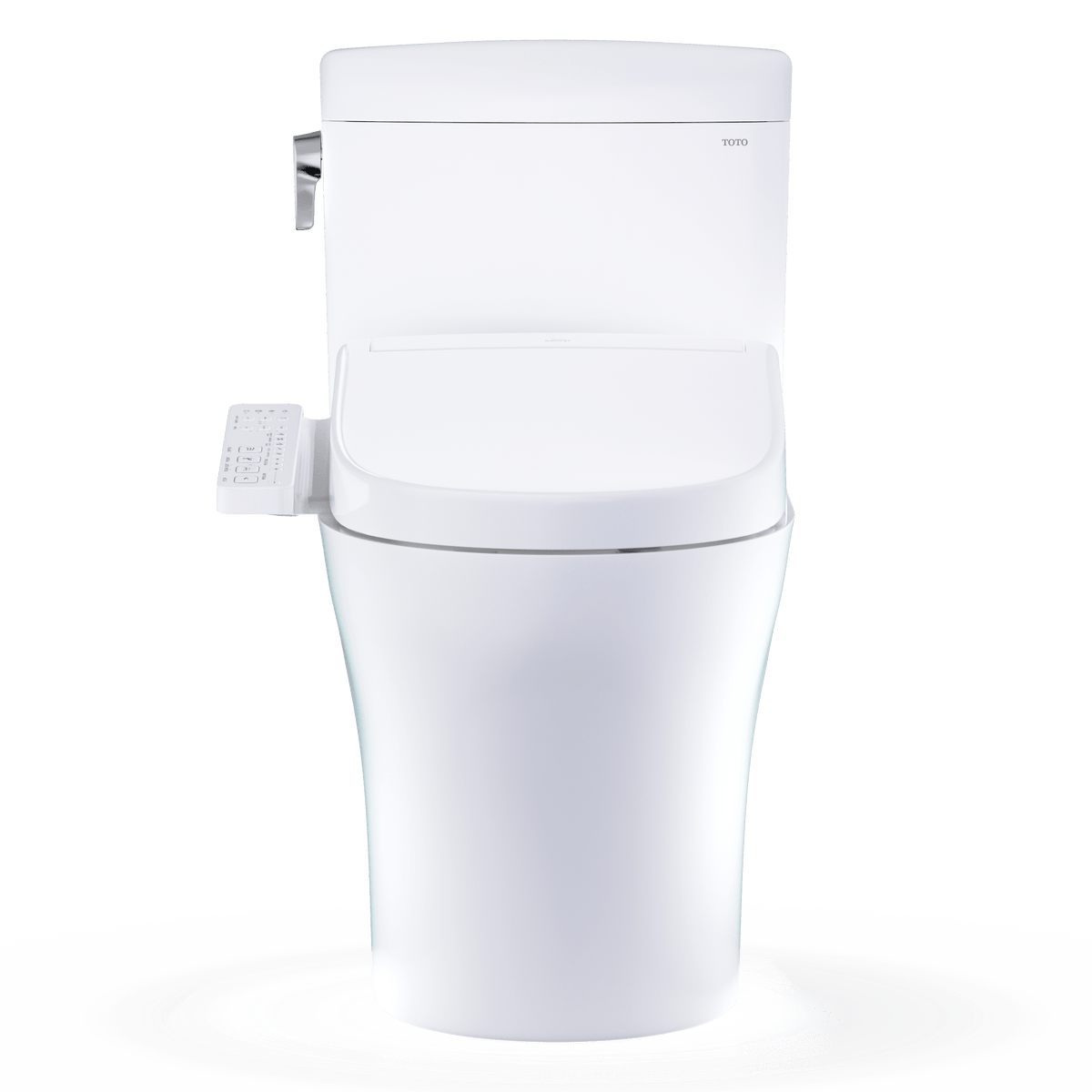 TOTO® Washlet®+ Aquia IV® Cube Two-Piece Elongated Dual Flush 1.28 and 0.9 gpf Toilet with S2 Bidet Seat – Elongated – Cotton White –