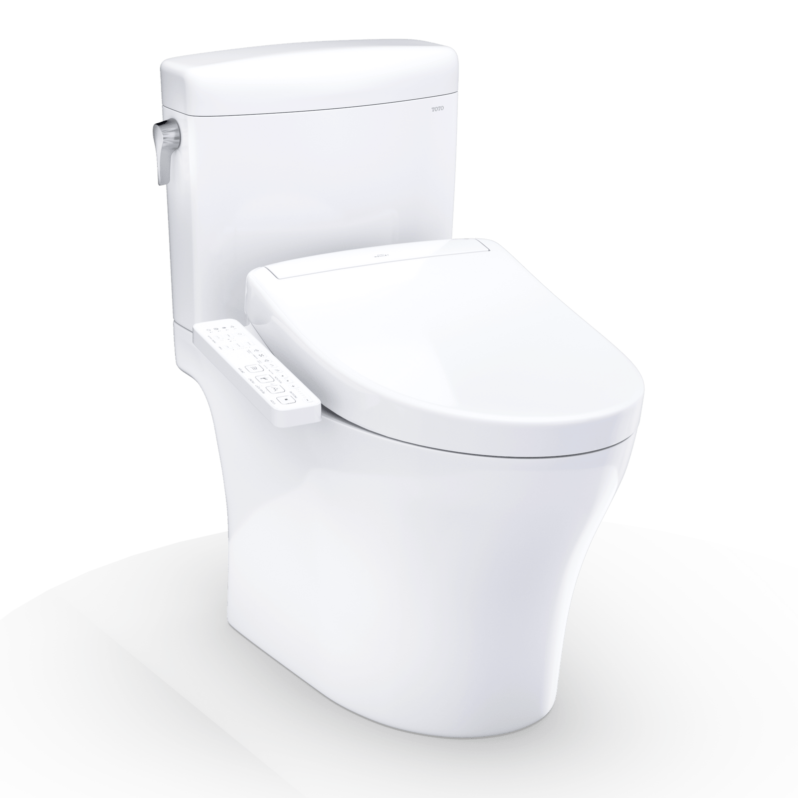 TOTO® Washlet®+ Aquia IV® Cube Two-Piece Elongated Dual Flush 1.28 and 0.9 gpf Toilet with S2 Bidet Seat – Elongated – Cotton White –