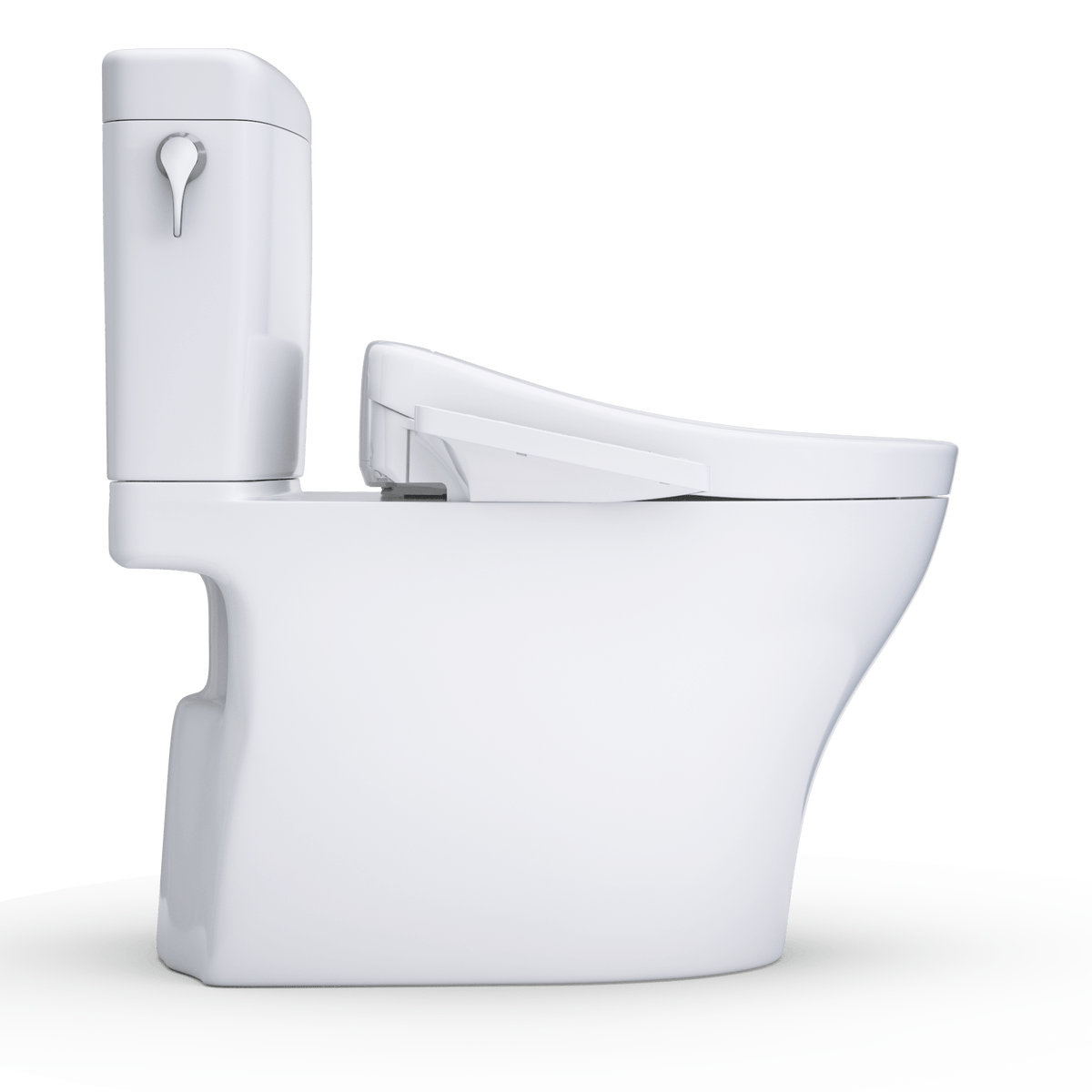 TOTO® Washlet®+ Aquia IV® Cube Two-Piece Elongated Dual Flush 1.28 and 0.9 gpf Toilet with S2 Bidet Seat – Elongated – Cotton White –