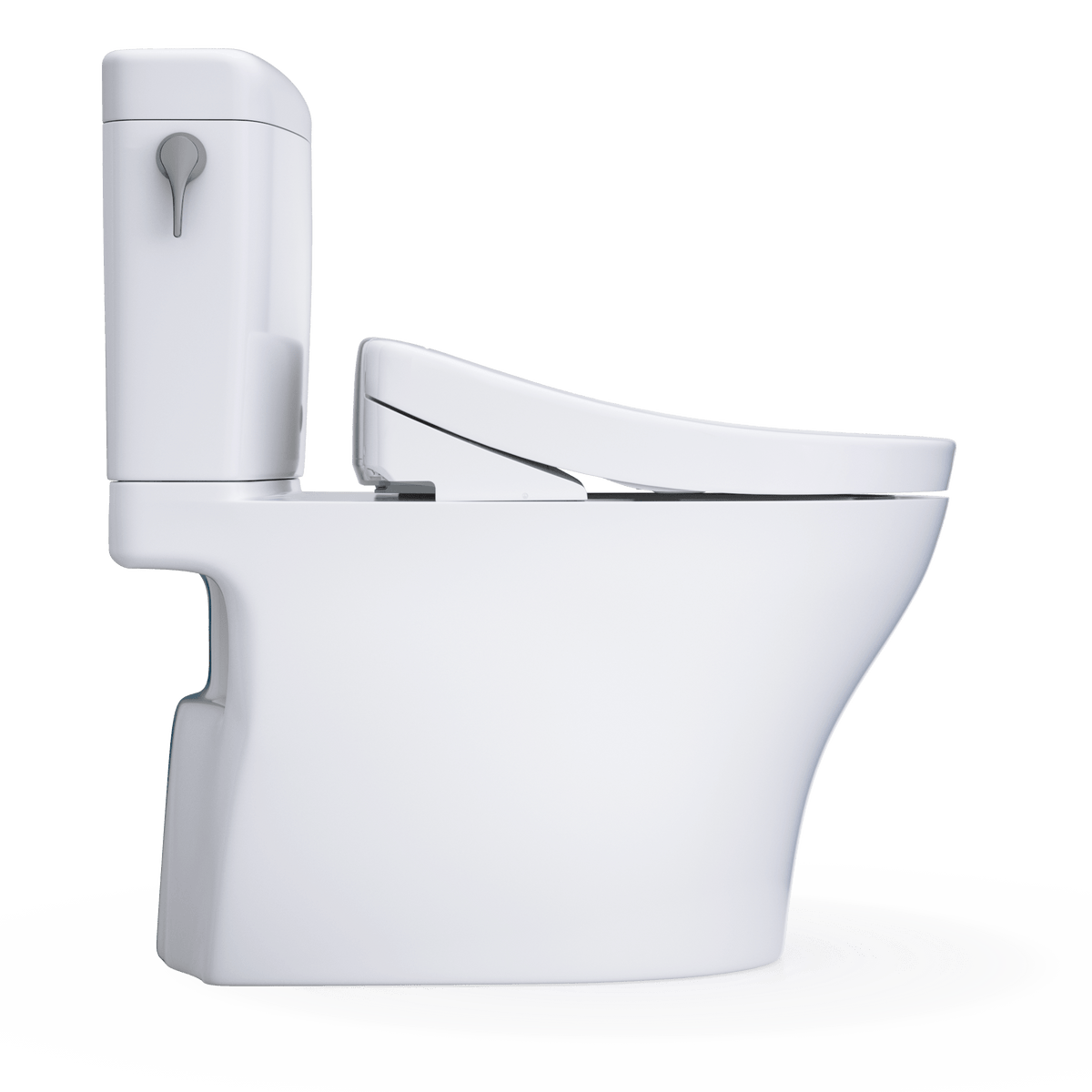 TOTO® Washlet®+ Aquia IV® Cube Two-Piece Elongated Dual Flush 1.28 and 0.9 gpf Toilet with S5 Bidet Seat – Elongated – Cotton White –