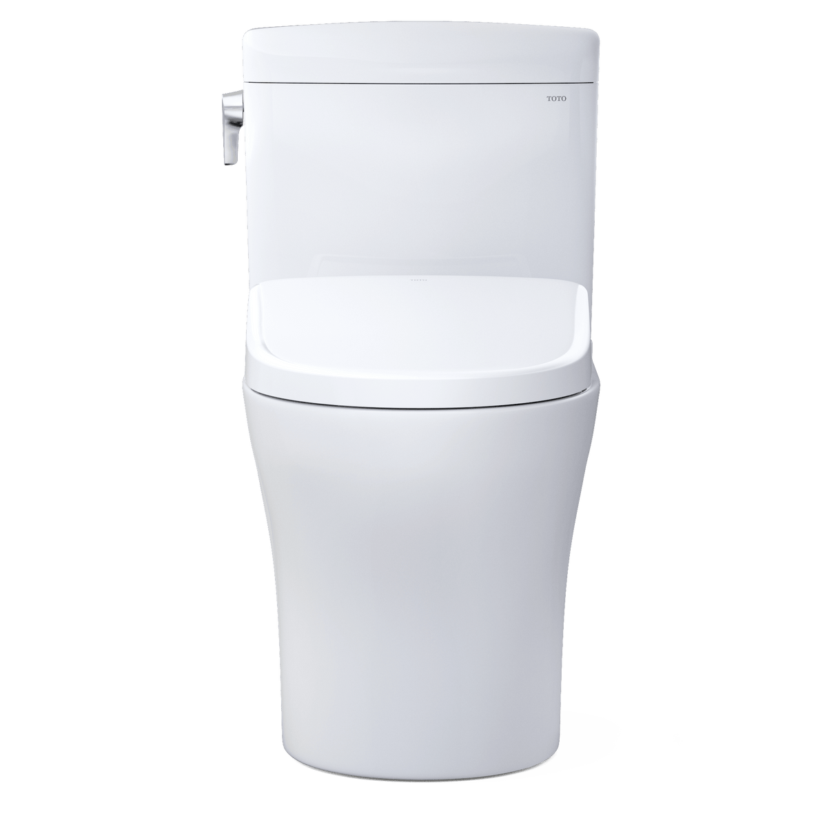 TOTO® Washlet®+ Aquia IV® Cube Two-Piece Elongated Dual Flush 1.28 and 0.9 gpf Toilet with S7 Contemporary Bidet Seat – Elongated – Cotton White –