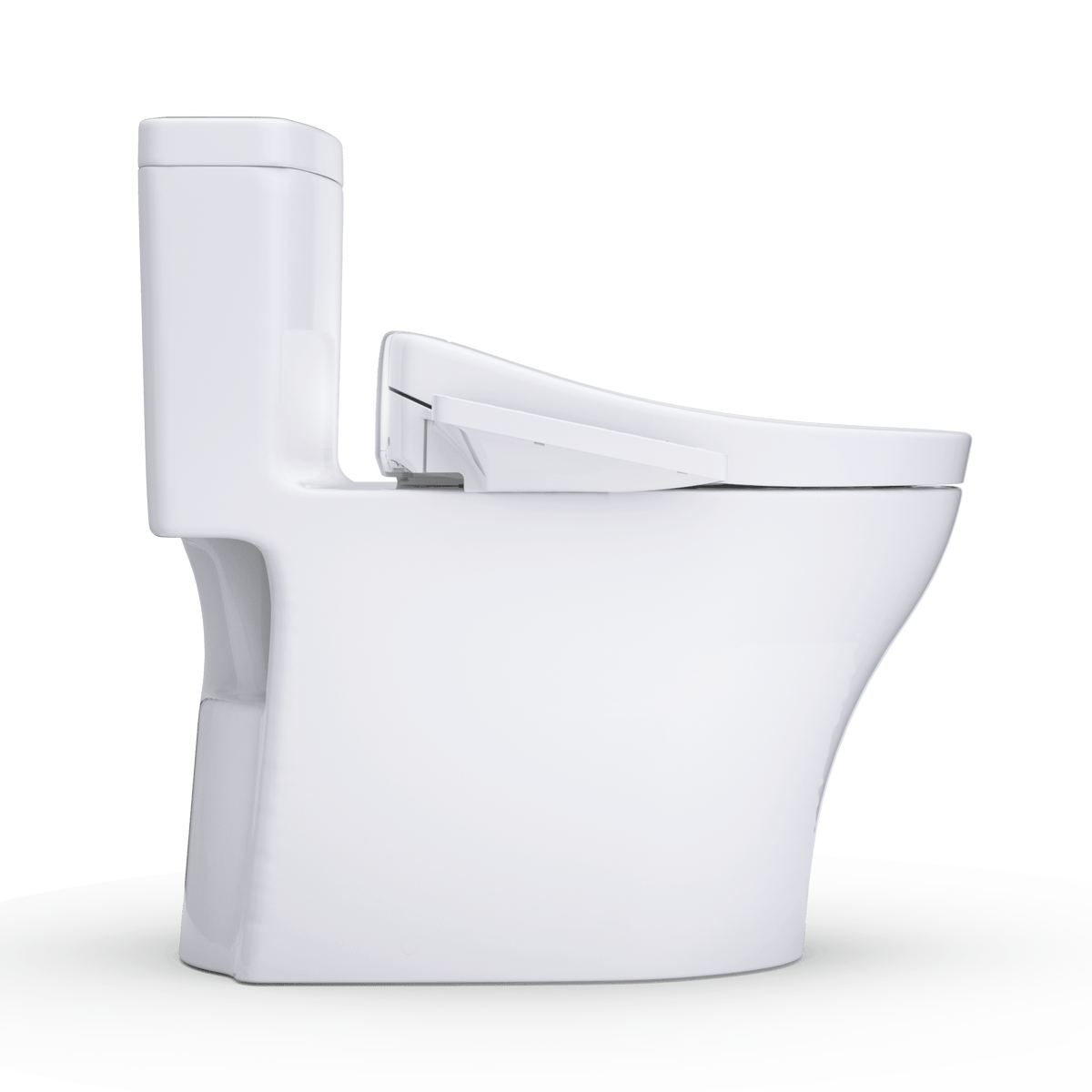 TOTO® Washlet®+ Aquia® IV One-Piece Elongated Dual Flush 1.28 and 0.9 gpf Toilet and Washlet S2 Bidet Seat – Elongated – Cotton White –