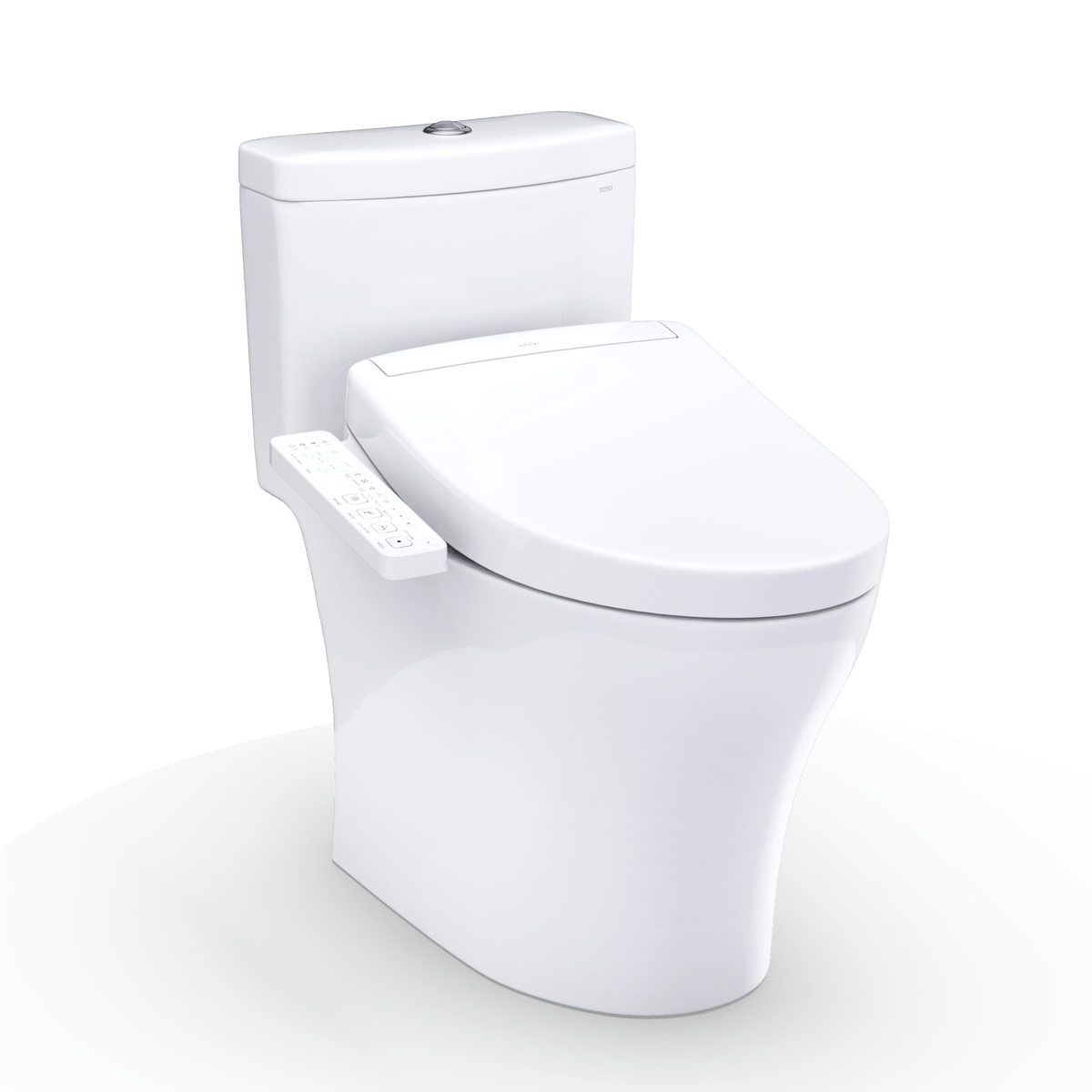 TOTO® Washlet®+ Aquia® IV One-Piece Elongated Dual Flush 1.28 and 0.9 gpf Toilet and Washlet S2 Bidet Seat – Elongated – Cotton White –