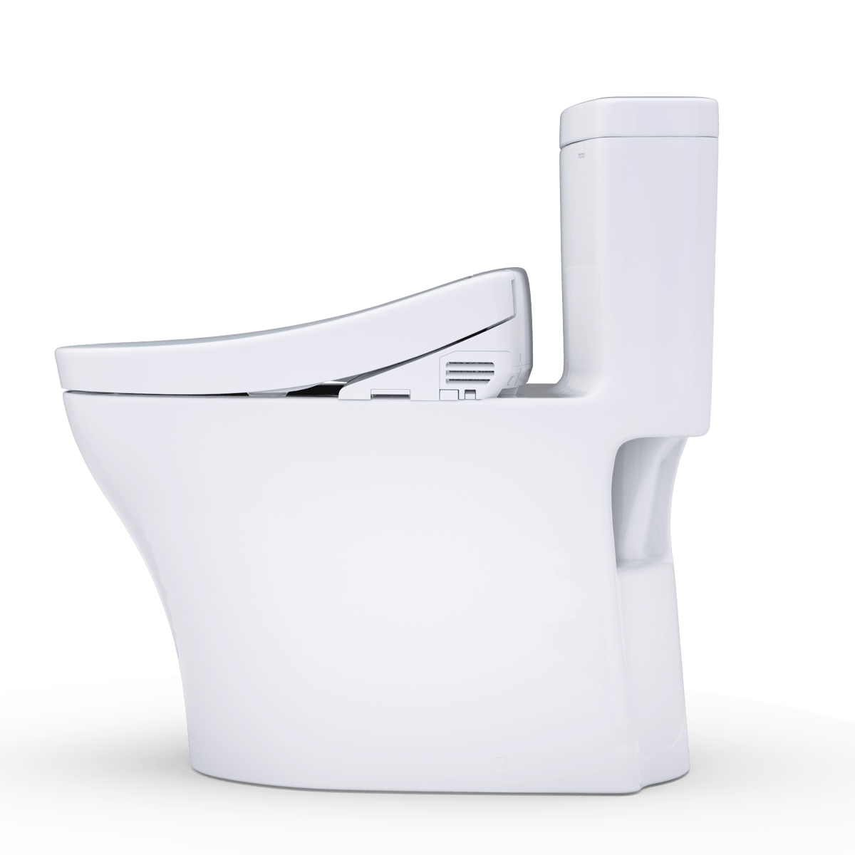 TOTO® Washlet®+ Aquia® IV One-Piece Elongated Dual Flush 1.28 and 0.9 gpf Toilet and Washlet S2 Bidet Seat – Elongated – Cotton White –