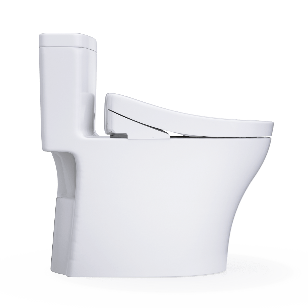 TOTO® Washlet®+ Aquia® IV One-Piece Elongated Dual Flush 1.28 and 0.9 gpf Toilet and Washlet S5 Bidet Seat – Elongated – Cotton White –