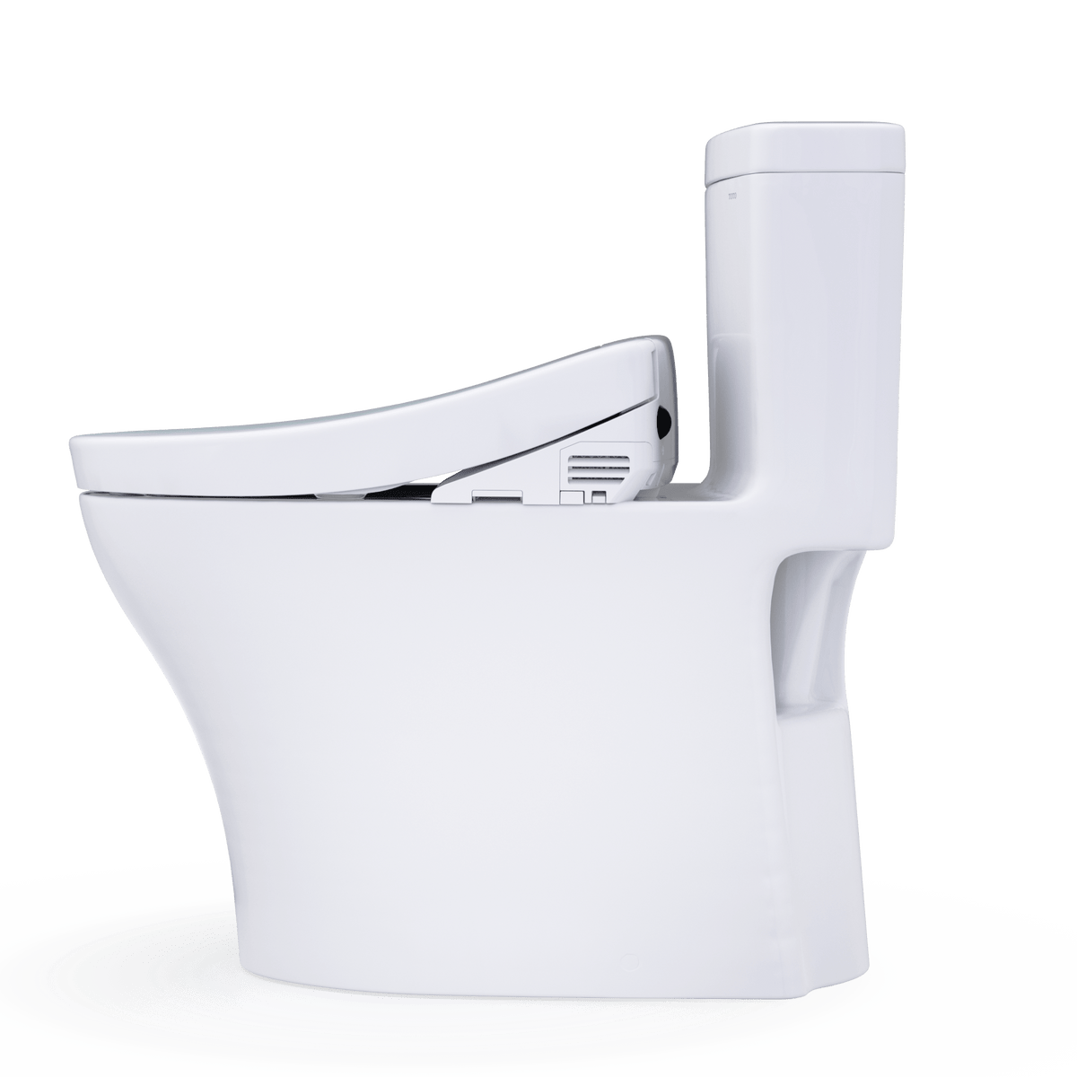 TOTO® Washlet®+ Aquia® IV One-Piece Elongated Dual Flush 1.28 and 0.9 gpf Toilet and Washlet S5 Bidet Seat – Elongated – Cotton White –