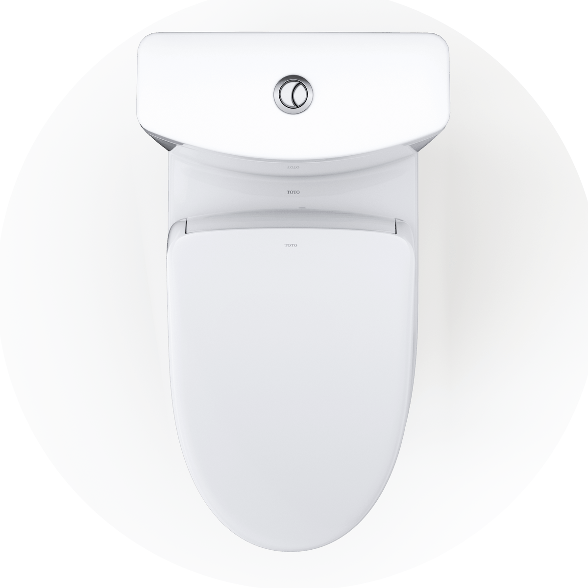 TOTO® Washlet®+ Aquia IV Two-Piece Elongated Dual Flush 1.28 and 0.9 gpf Toilet and Contemporary Washlet S7A Contemporary Bidet Seat – Elongated – Cotton White –