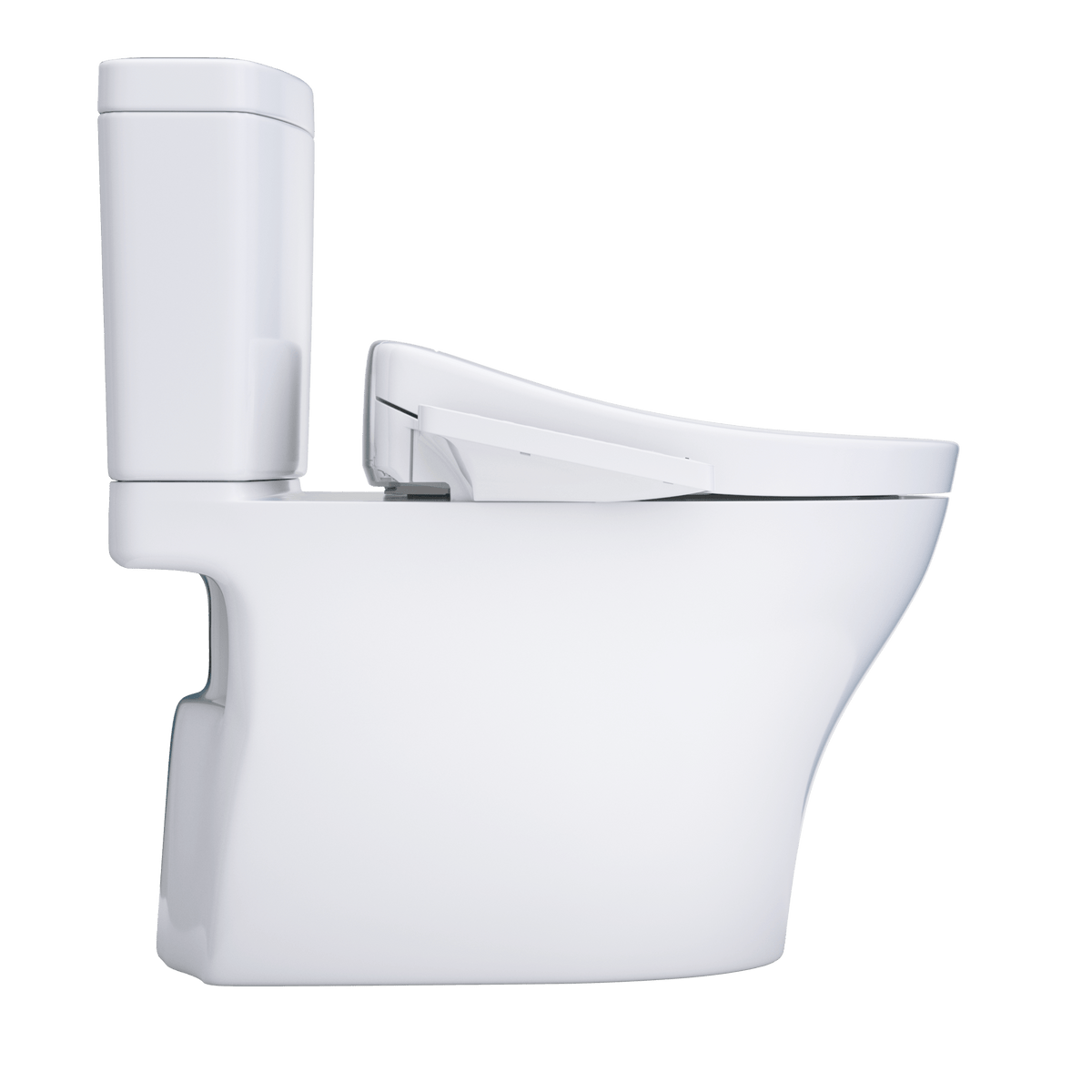 TOTO® Washlet+® Aquia IV Two-Piece Elongated Dual Flush 1.28 and 0.9 gpf Toilet and Washlet S2 Bidet Seat – Elongated – Cotton White –