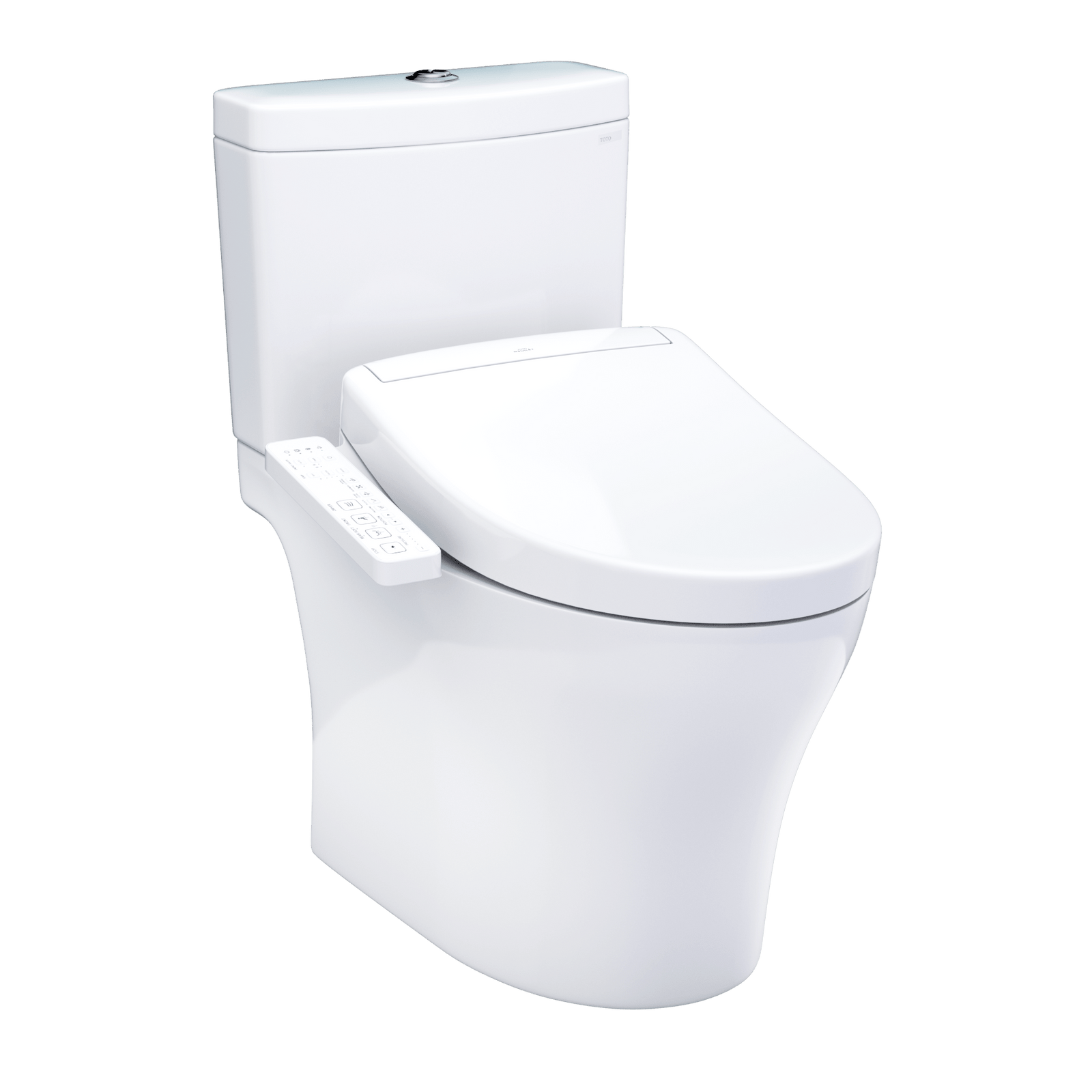 TOTO® Washlet+® Aquia IV Two-Piece Elongated Dual Flush 1.28 and 0.9 gpf Toilet and Washlet S2 Bidet Seat – Elongated – Cotton White –