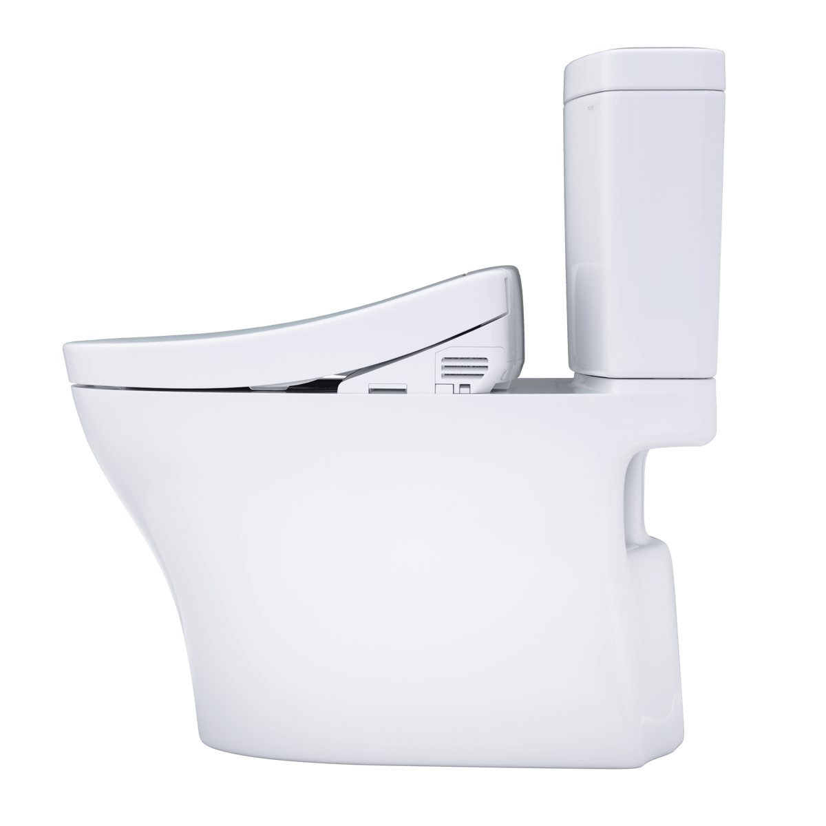 TOTO® Washlet+® Aquia IV Two-Piece Elongated Dual Flush 1.28 and 0.9 gpf Toilet and Washlet S2 Bidet Seat – Elongated – Cotton White –