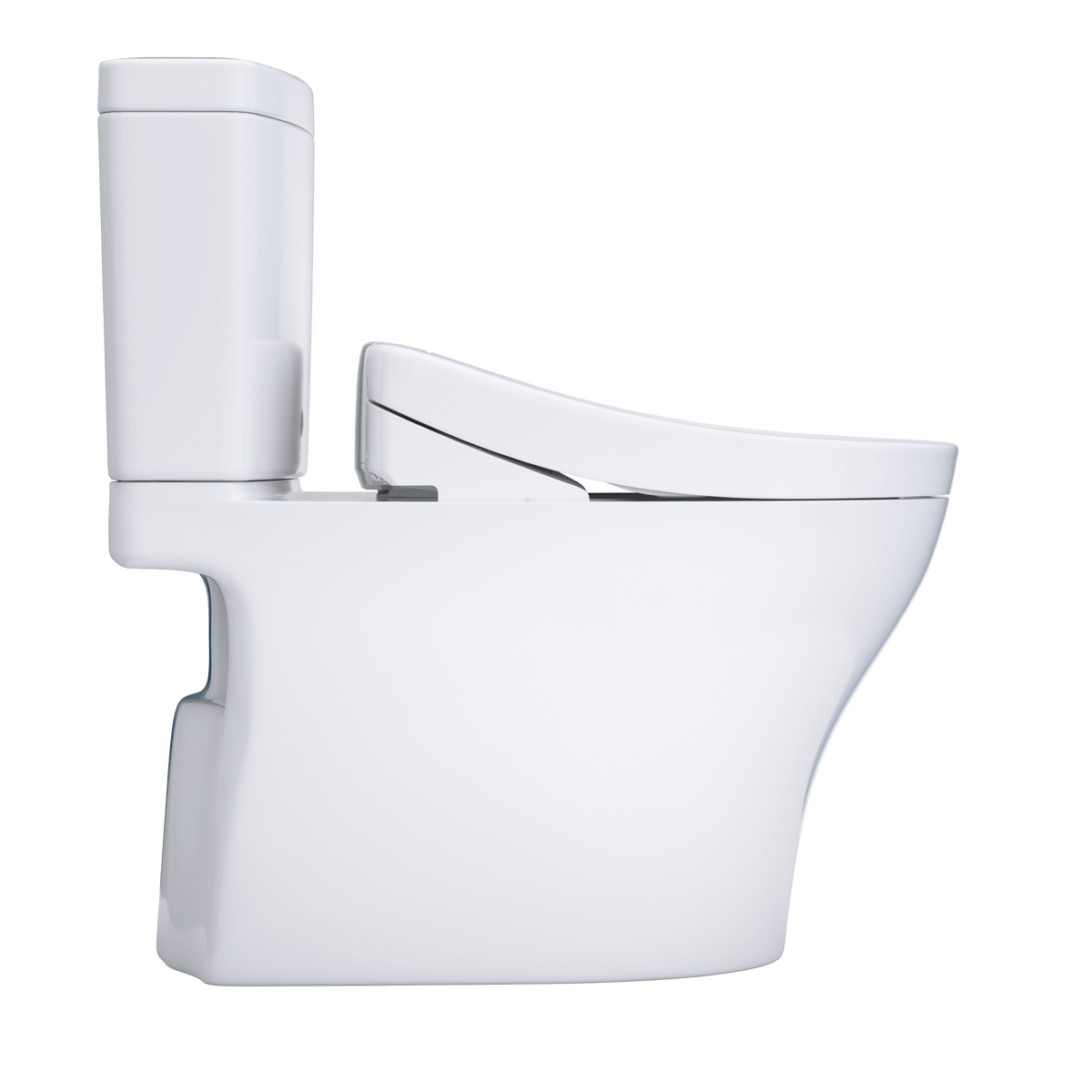 TOTO® Washlet+® Aquia IV Two-Piece Elongated Dual Flush 1.28 and 0.9 gpf Toilet and Washlet S5 Bidet Seat – Elongated – Cotton White –
