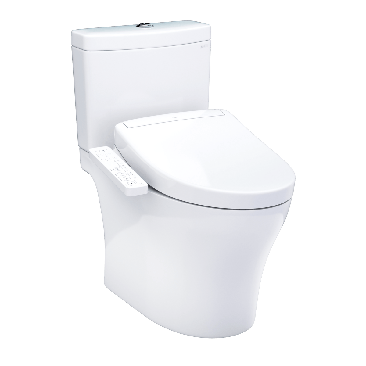 TOTO® Washlet®+ Aquia® IV Two-Piece Elongated Universal Height Dual Flush 1.28 and 0.9 gpf Toilet and Washlet S2 Bidet Seat – Elongated – Cotton White –