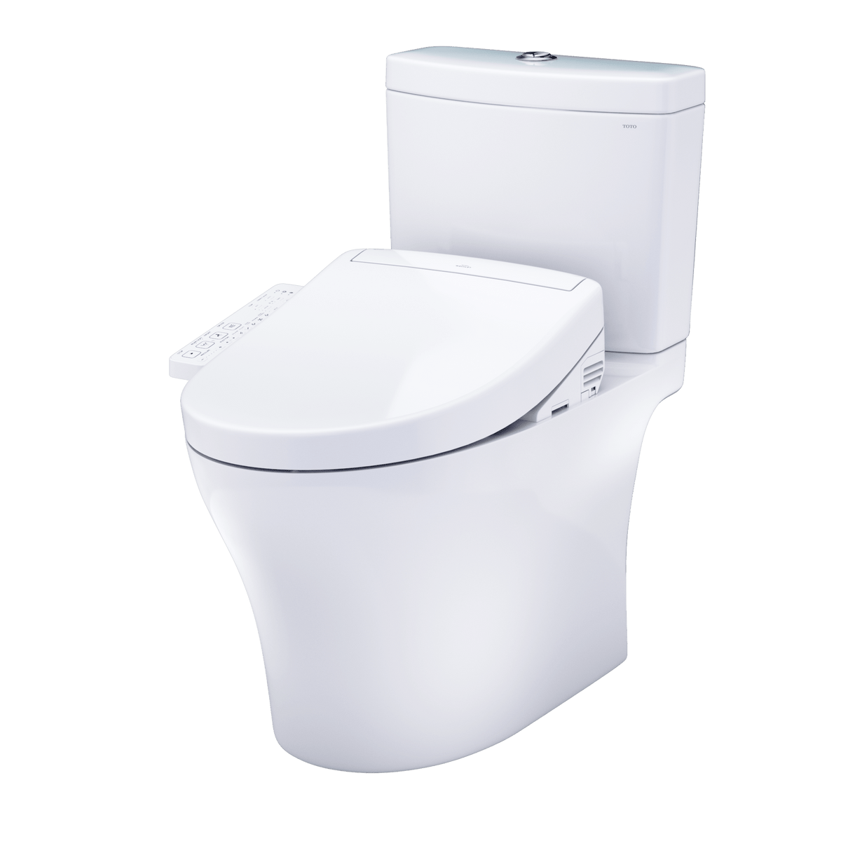 TOTO® Washlet®+ Aquia® IV Two-Piece Elongated Universal Height Dual Flush 1.28 and 0.9 gpf Toilet and Washlet S2 Bidet Seat – Elongated – Cotton White –