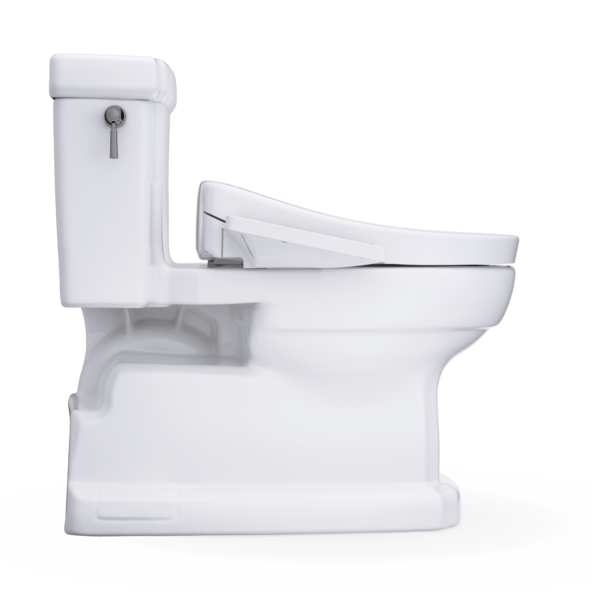 TOTO® Washlet®+ Eco Guinevere® Elongated 1.28 gpf Universal Height Toilet with S2 Bidet Seat – Elongated – Cotton White –