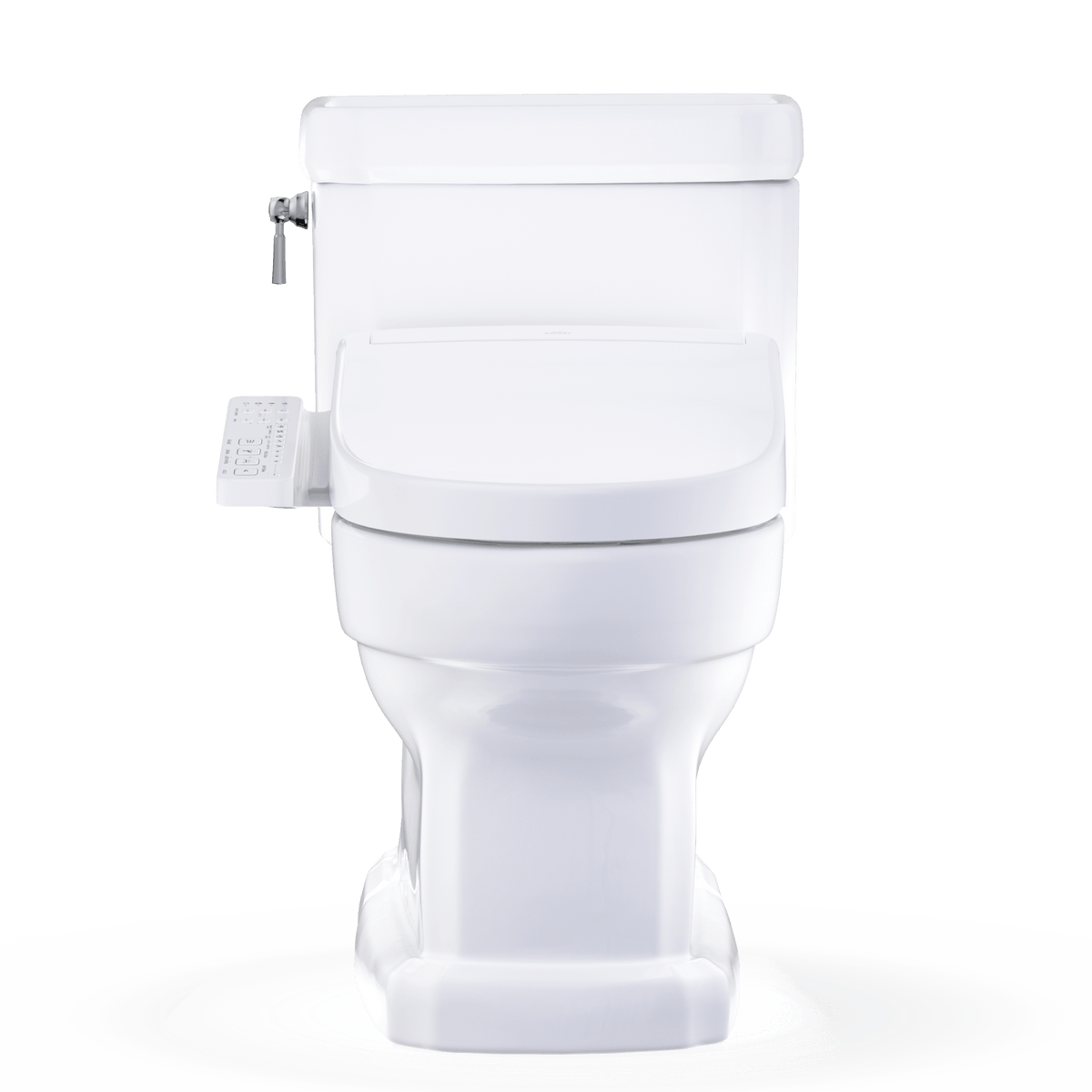 TOTO® Washlet®+ Eco Guinevere® Elongated 1.28 gpf Universal Height Toilet with S2 Bidet Seat – Elongated – Cotton White –