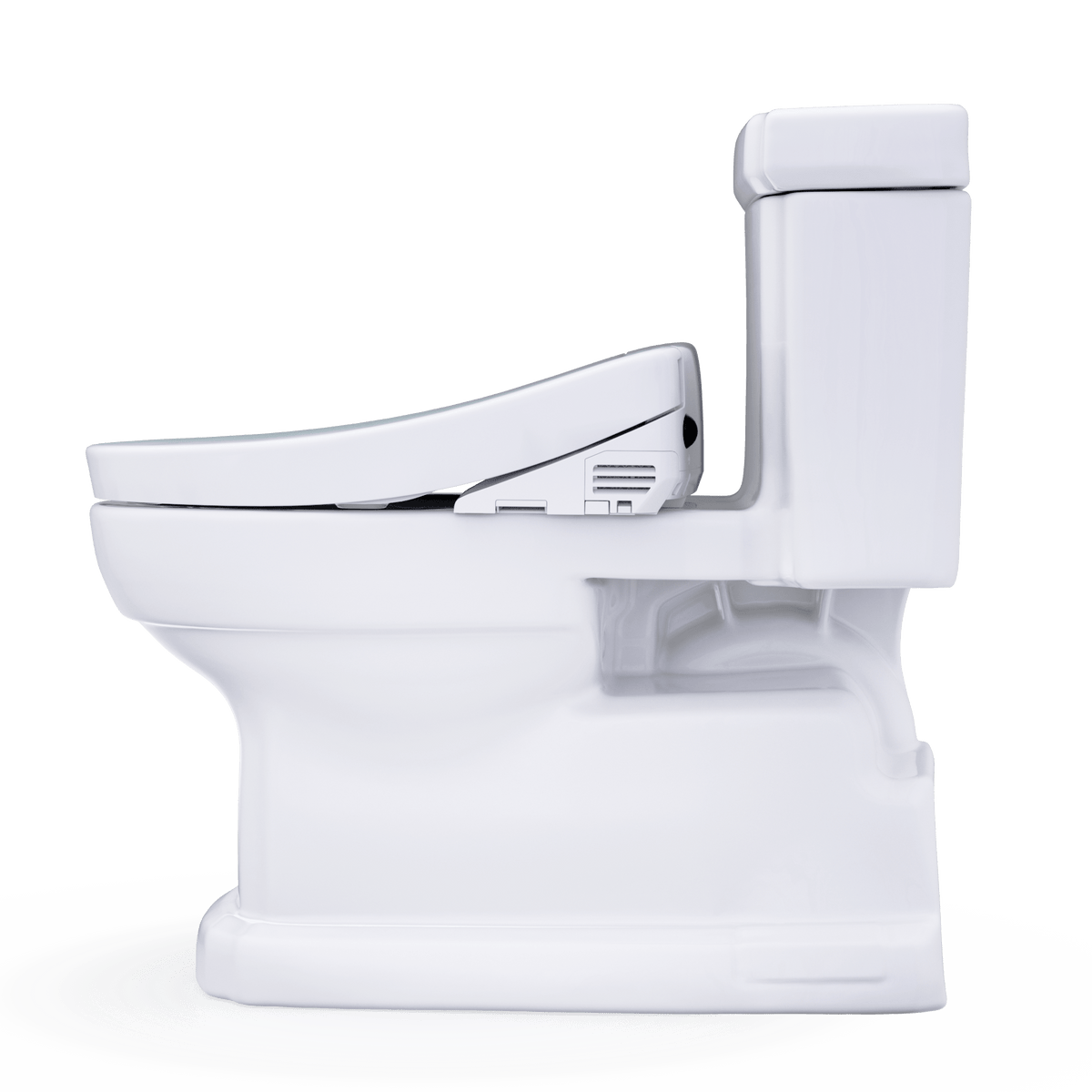 TOTO® Washlet®+ Eco Guinevere® Elongated 1.28 gpf Universal Height Toilet with S5 Bidet Seat – Elongated – Cotton White –