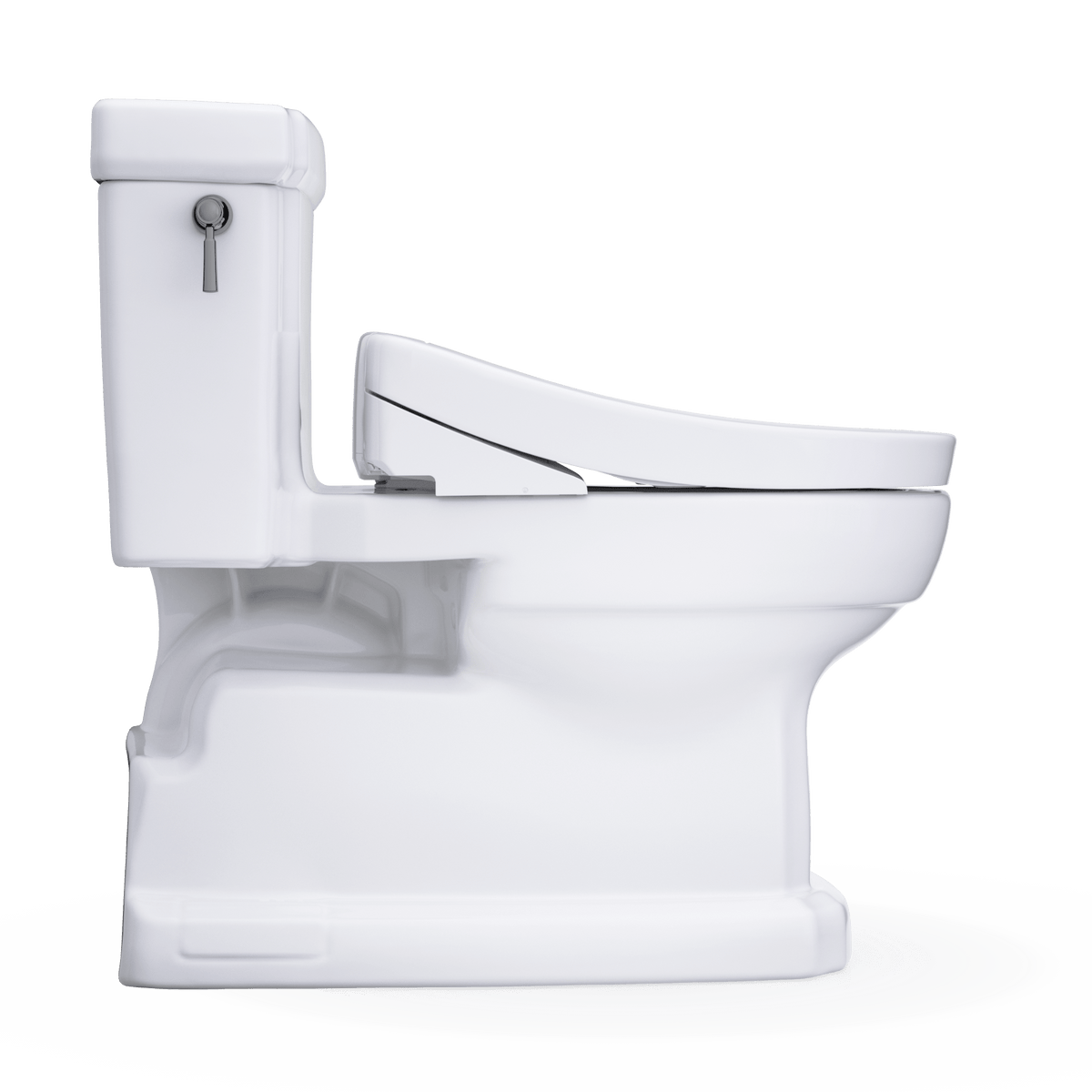 TOTO® Washlet®+ Eco Guinevere® Elongated 1.28 gpf Universal Height Toilet with S5 Bidet Seat – Elongated – Cotton White –