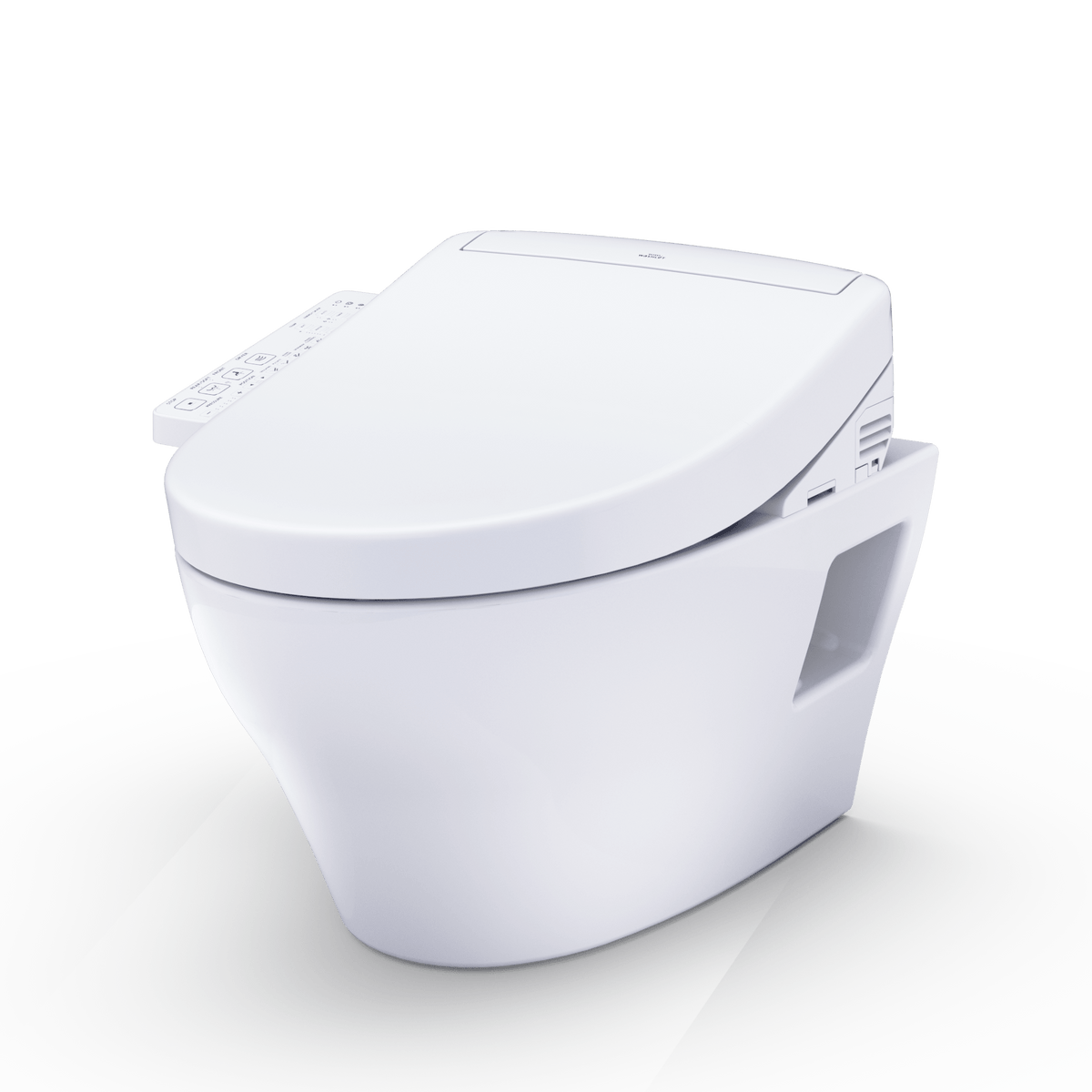 TOTO® Washlet®+ EP Wall-Hung Elongated Toilet and Washlet S2 Bidet Seat and Duofit® In-Wall 0.9 and 1.28 gpf Dual-Flush Tank System – Elongated – Matte Silver –