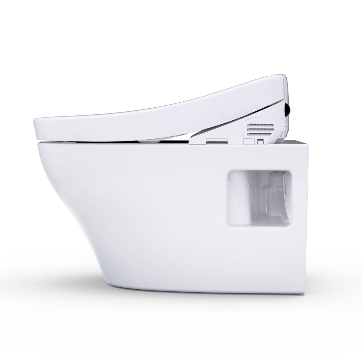 TOTO® Washlet®+ EP Wall-Hung Elongated Toilet and Washlet S5 Bidet Seat and Duofit® In-Wall 0.9 and 1.28 gpf Dual-Flush Tank System – Elongated – Matte Silver –