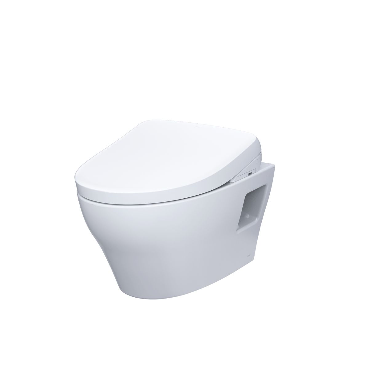 TOTO® Washlet®+ EP Wall-Hung Elongated Toilet with S7 Contemporary Bidet Seat and Duofit® In-Wall 0.9 and 1.28 gpf Dual-Flush Tank System – Elongated – Matte Silver –