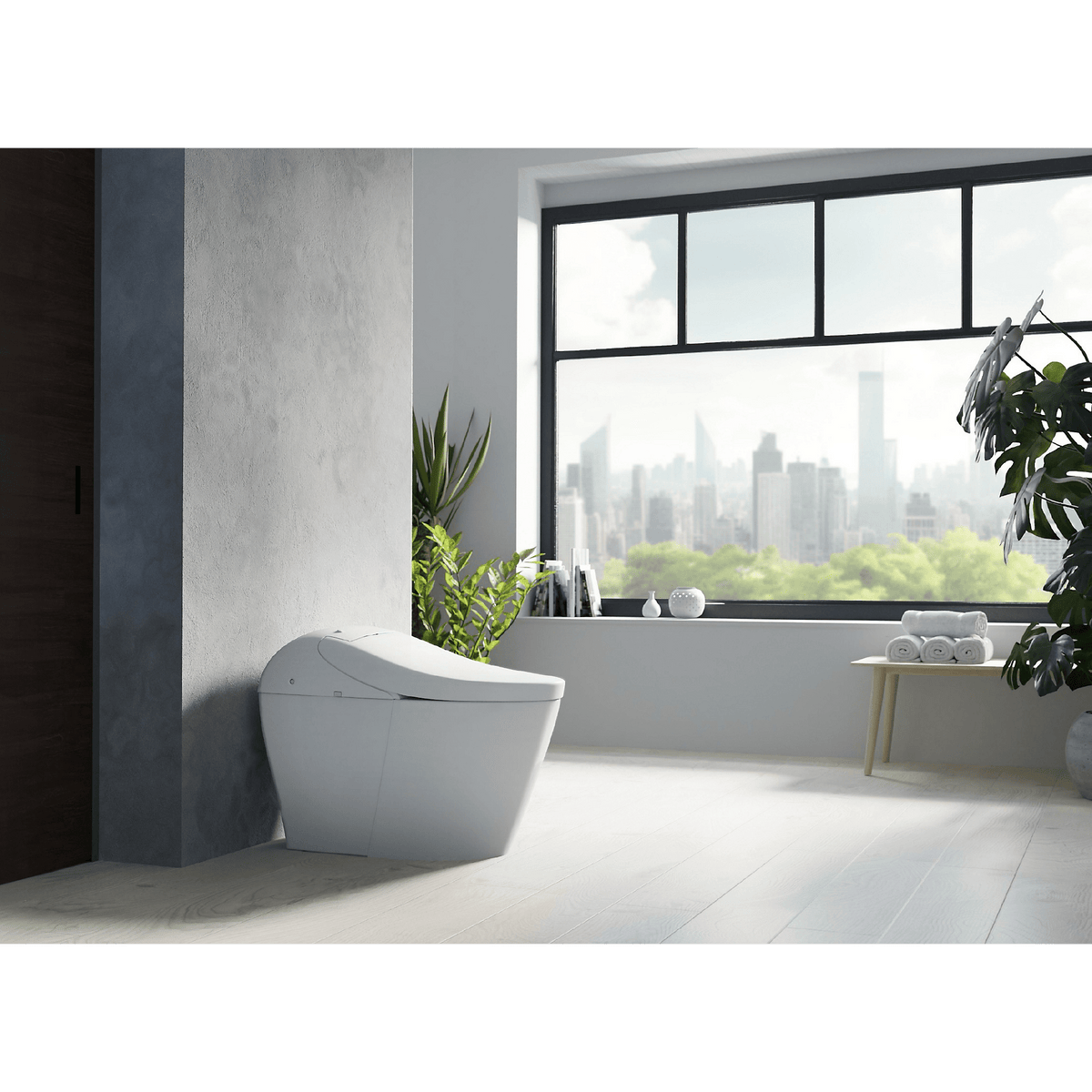 TOTO® WASHLET® G5A 1.2 or 1.0 GPF Smart Toilet with Integrated Bidet Seat and CEFIONTECT® – Elongated – Cotton White –