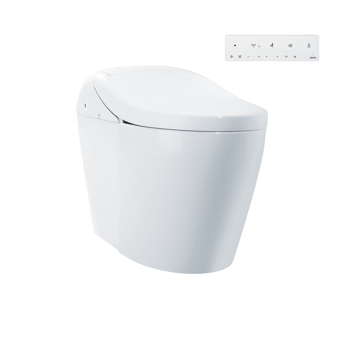 TOTO® WASHLET® G5A Lite 1.2 or 1.0 GPF Smart Toilet with Integrated Bidet Seat and CEFIONTECT® – Elongated – Cotton White –