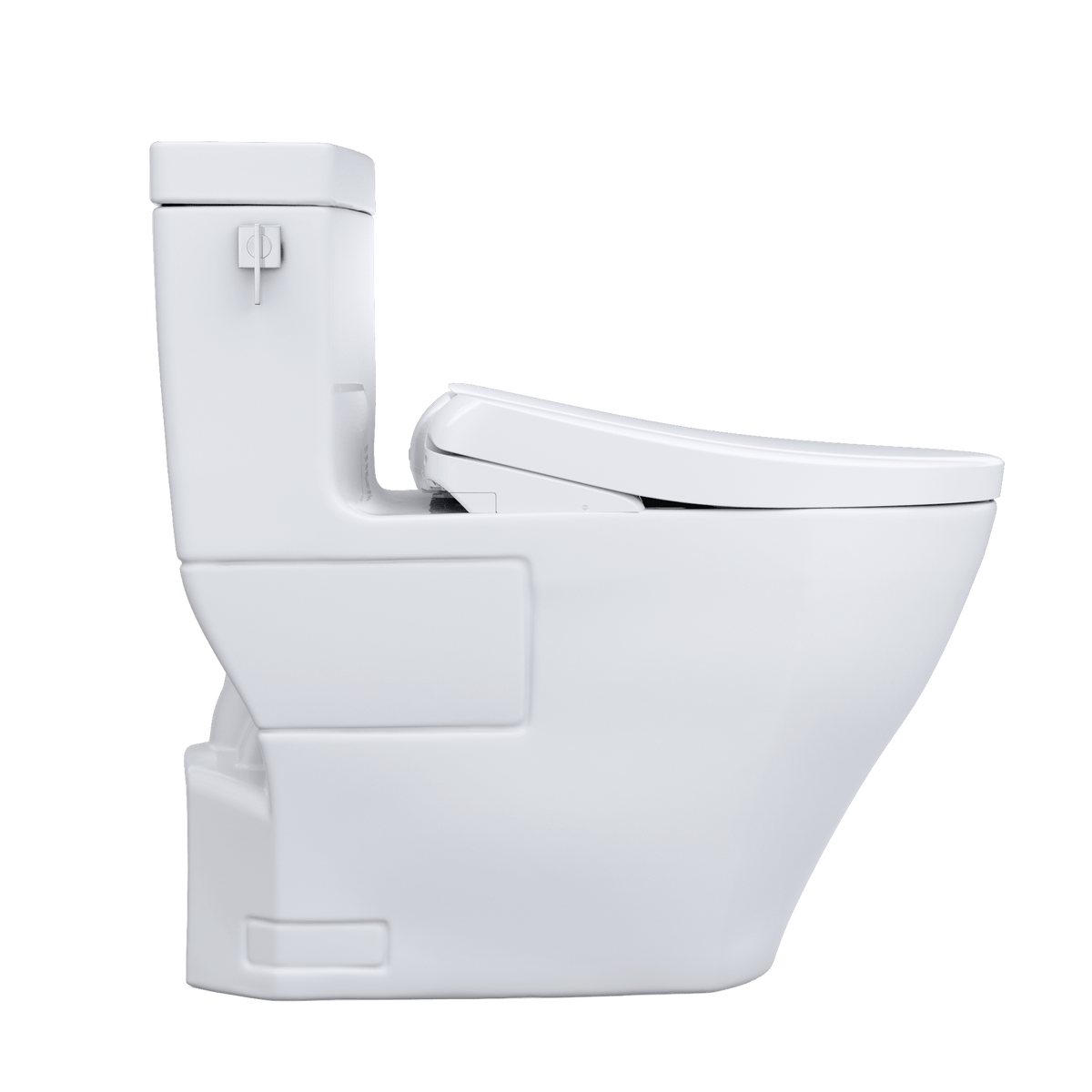 TOTO® Washlet®+ Legato One-Piece Elongated 1.28 gpf Toilet and Contemporary Washlet S7 Contemporary Bidet Seat – Elongated – Cotton White –