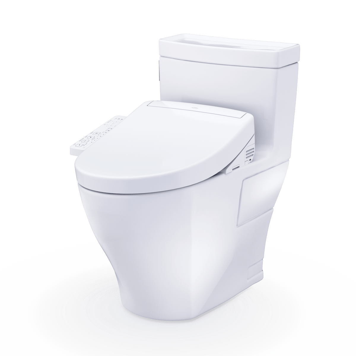 TOTO® WASHLET+® Legato One-Piece Elongated 1.28 GPF Toilet and WASHLET S2 Bidet Seat – Elongated – Cotton White –