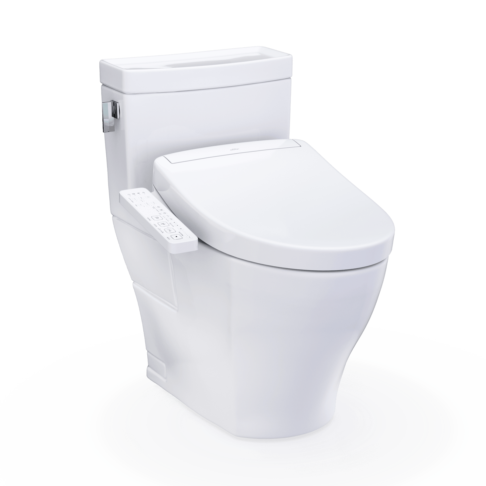 TOTO® WASHLET+® Legato One-Piece Elongated 1.28 GPF Toilet and WASHLET S2 Bidet Seat – Elongated – Cotton White –
