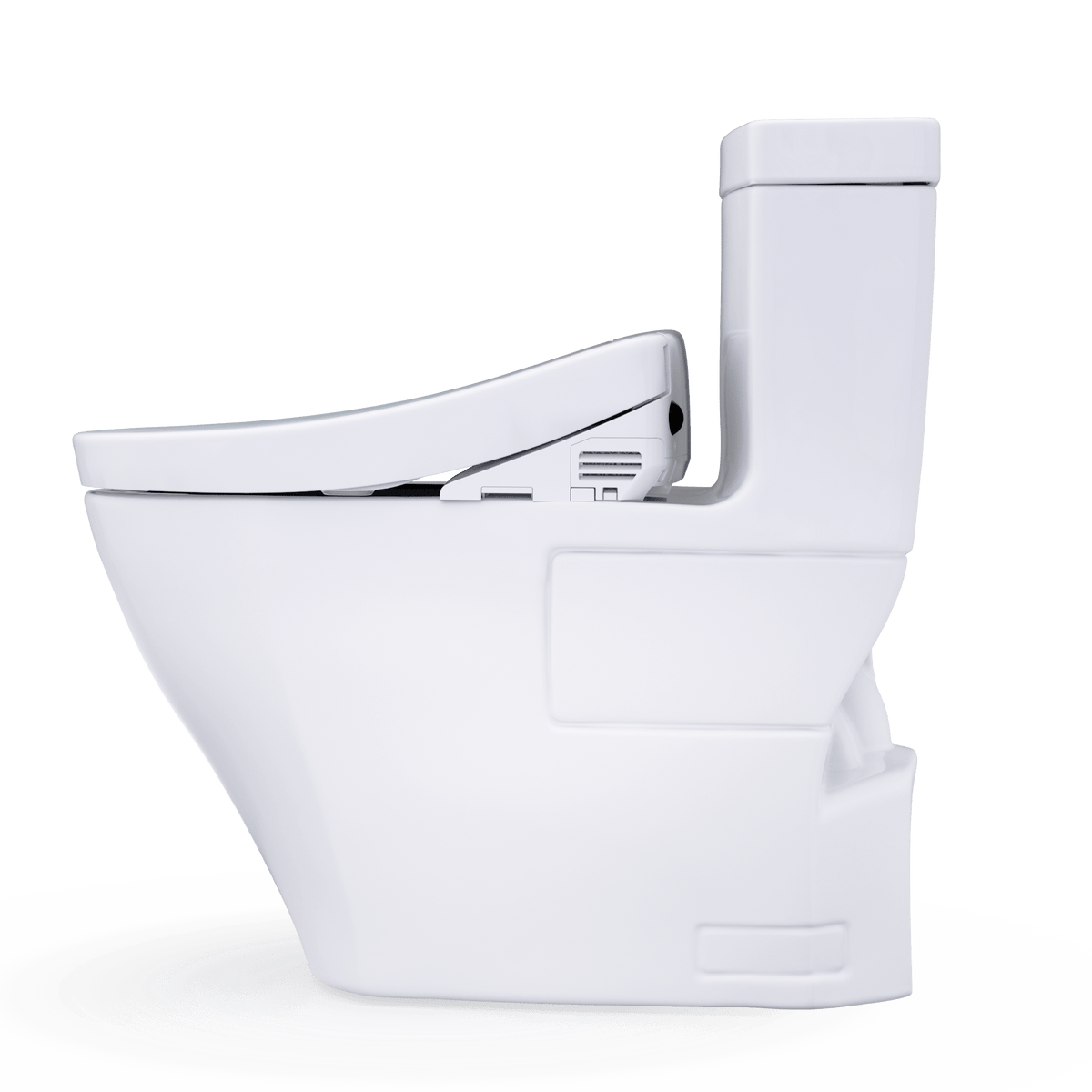 TOTO® Washlet+® Legato One-Piece Elongated 1.28 gpf Toilet and Washlet S5 Bidet Seat – Elongated – Cotton White –